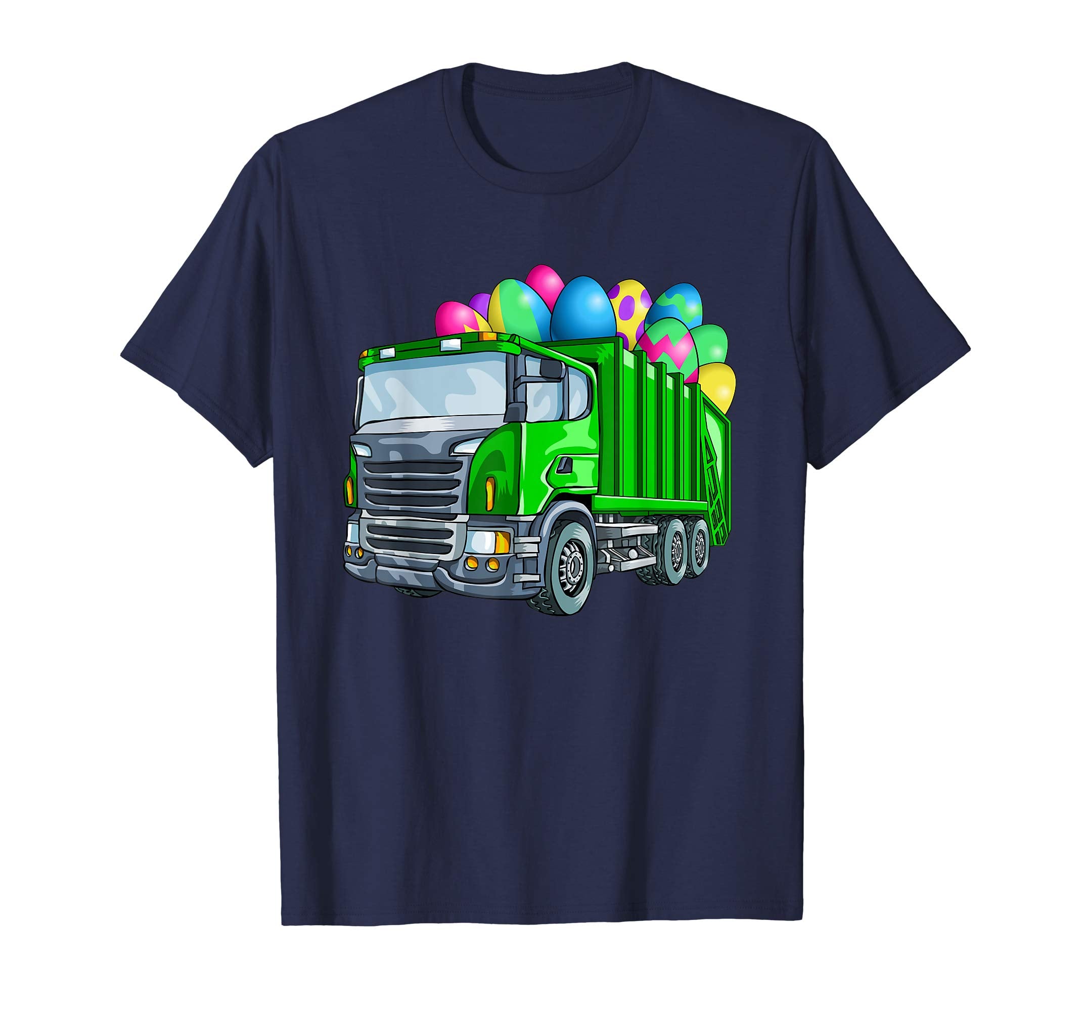 Easter Garbage Truck T Shirt Men Kids Boys Bunny Basket Eggs