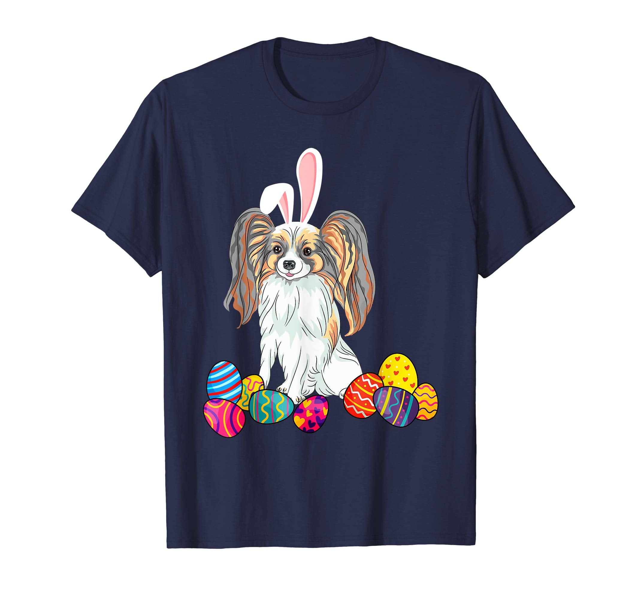 Papillon Bunny Ear With Egg Easter Easter Day Shirt