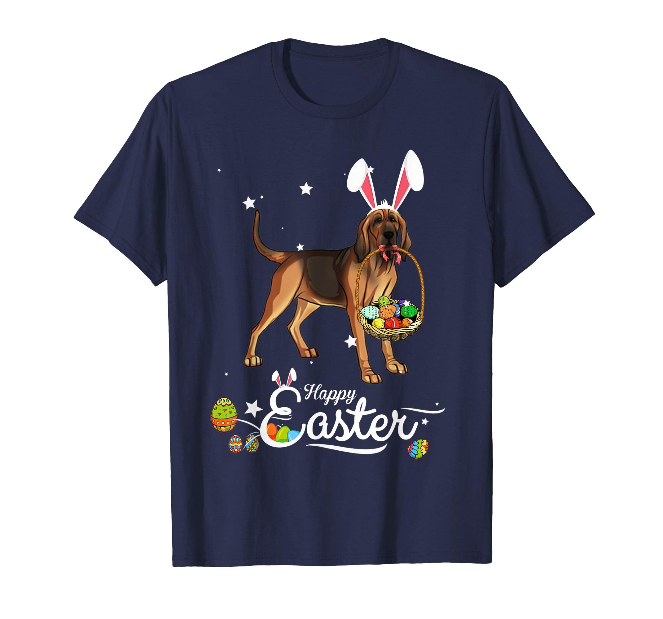 Bloodhound Dog With Bunny Hat Easter Costume T Shirt