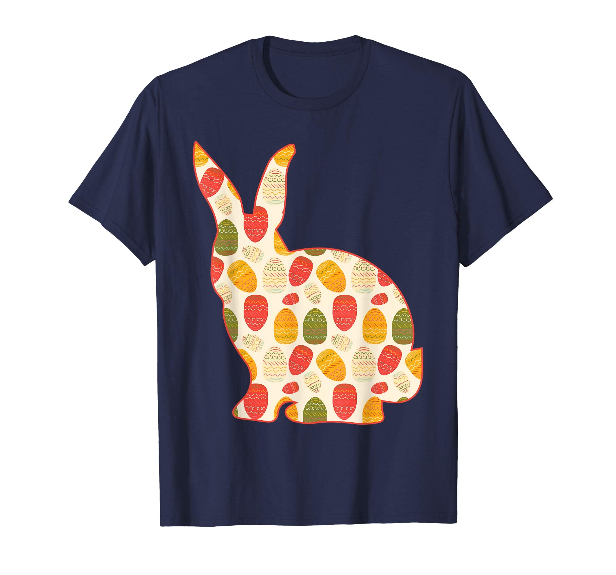 Vintage Retro Easter Bunny Egg Pattern Easter Gift T-Shirt