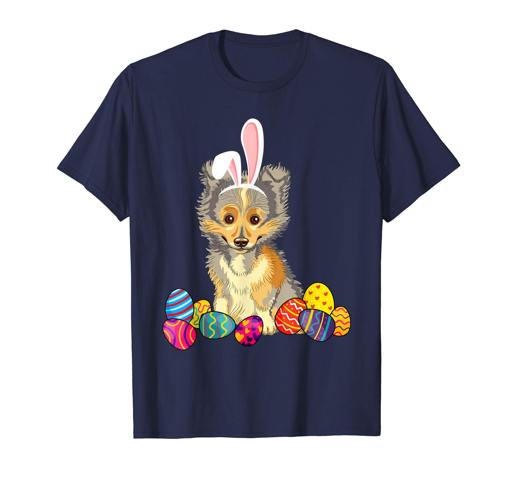 Shetland Sheepdog Bunny Ear With Egg Easter Easter Day Shirt