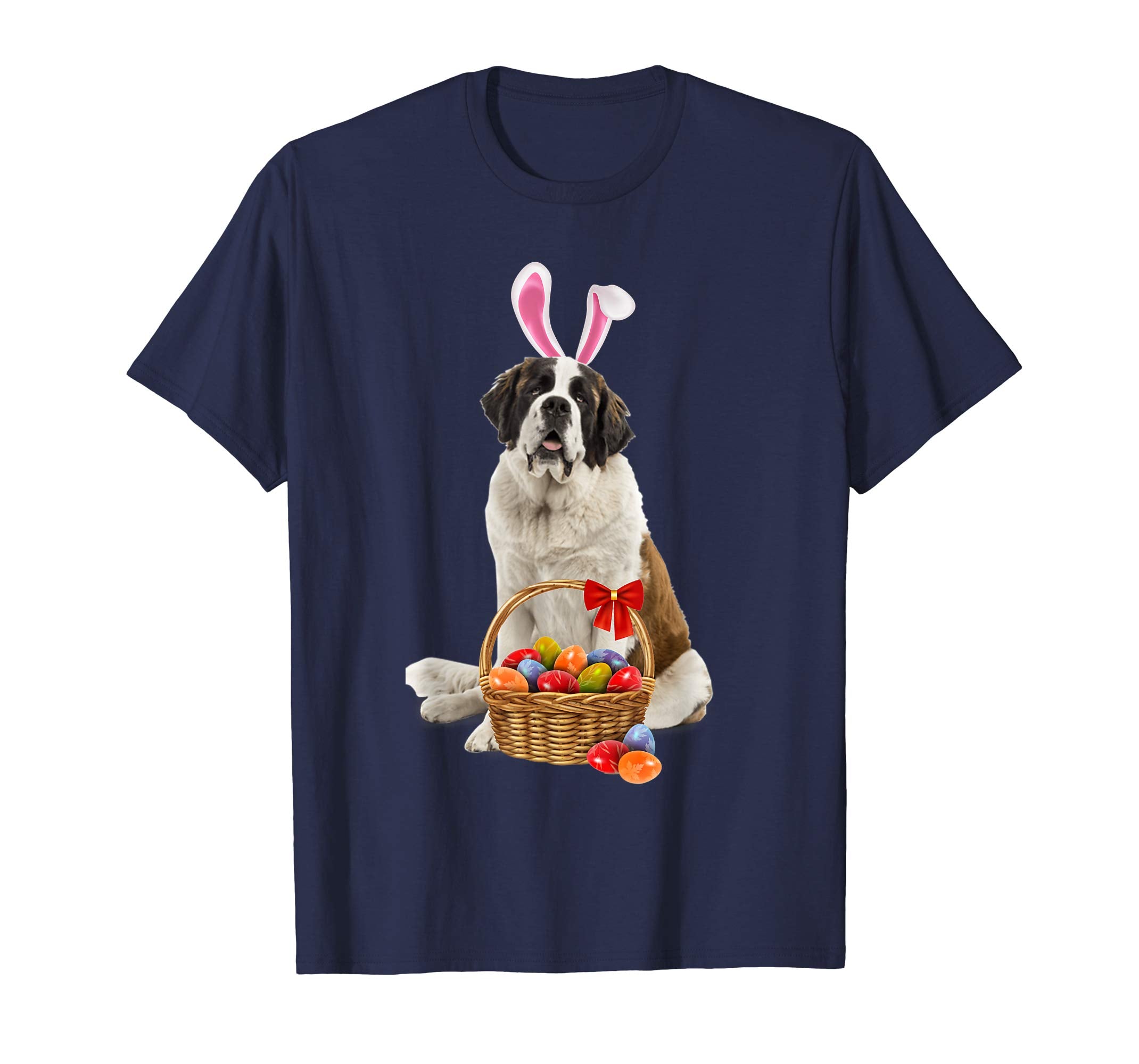 Easter Saint Bernard Shirt Saint Bernard,Bunny Ears and Eggs