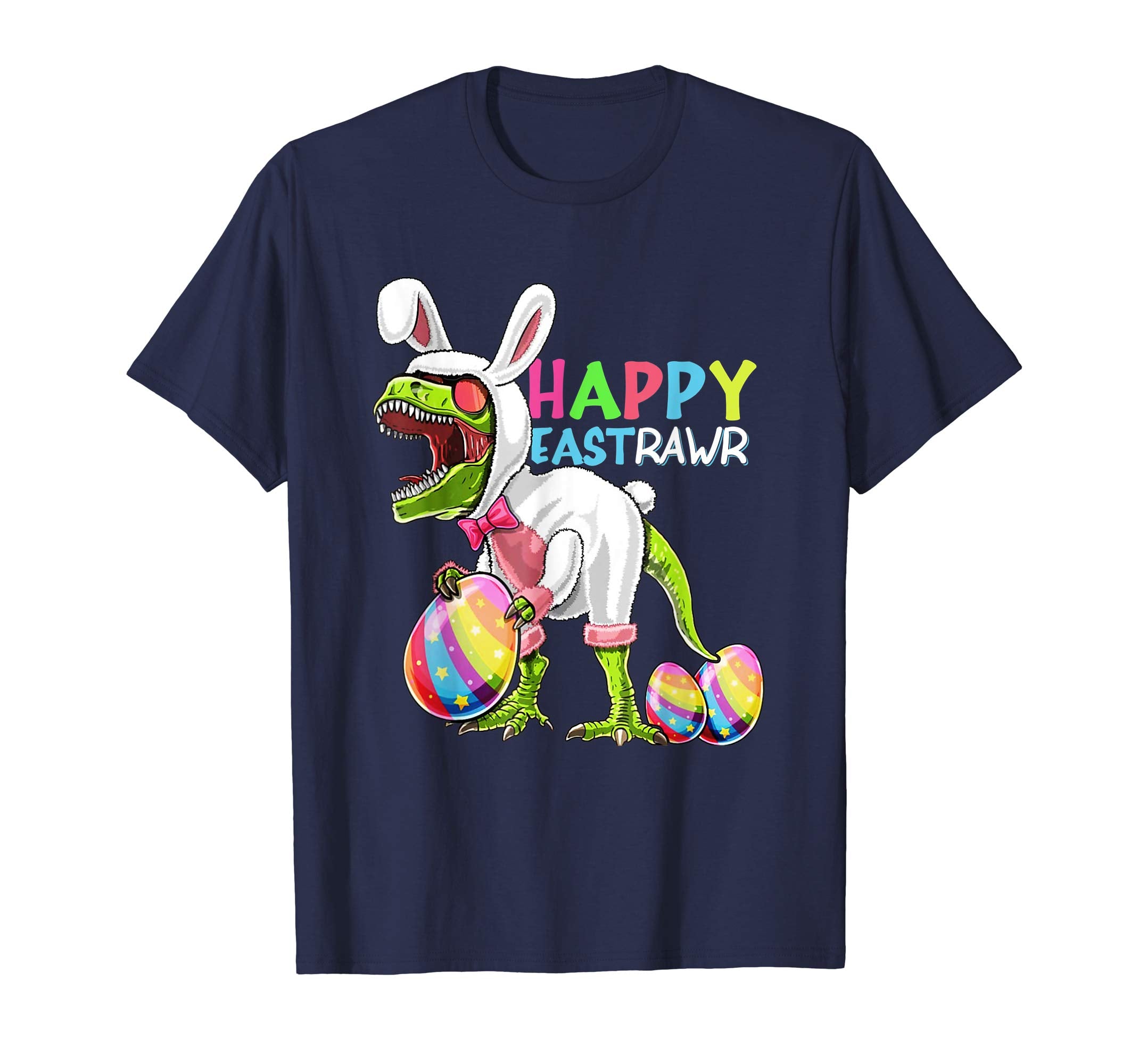 Funny Easter T rex Dino Eggs Happy Eastraw Kids Boys Tshirt