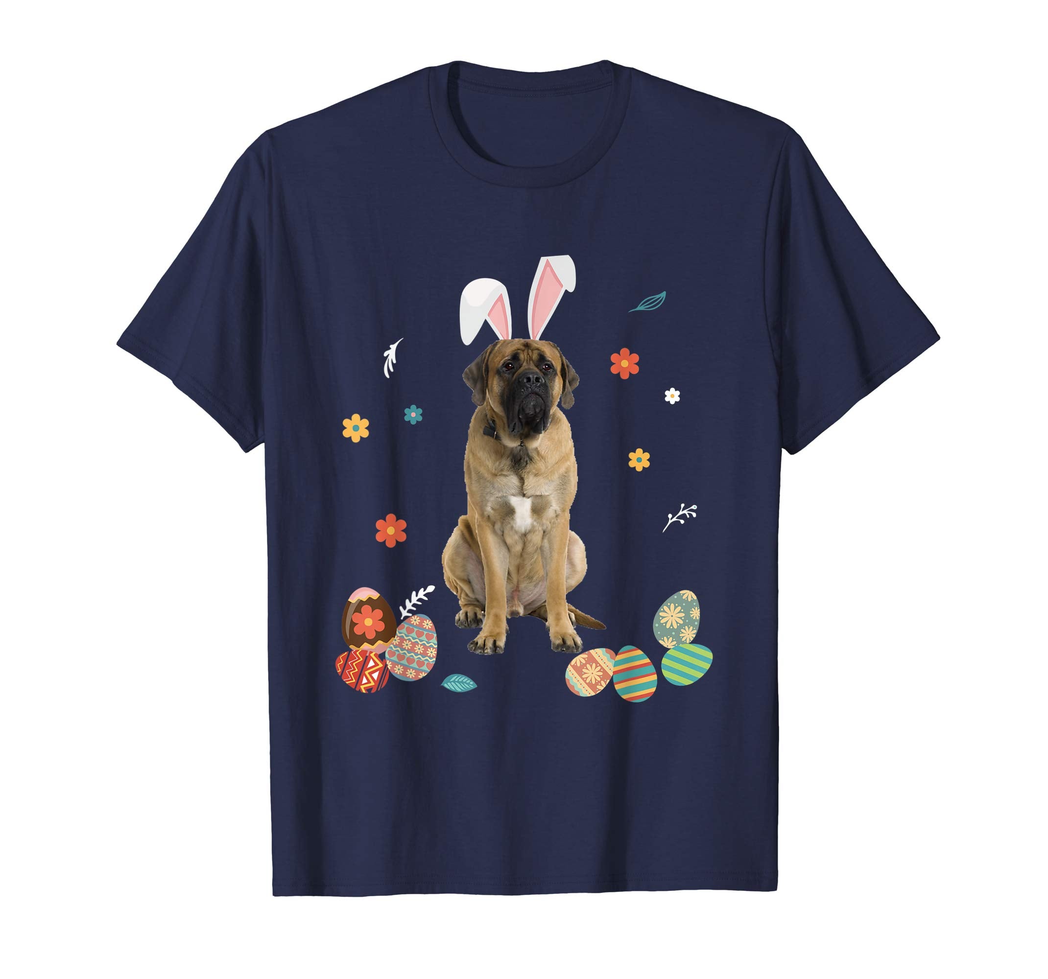Mastiff Bunny Rabbit Happy Easter Day T-Shirt