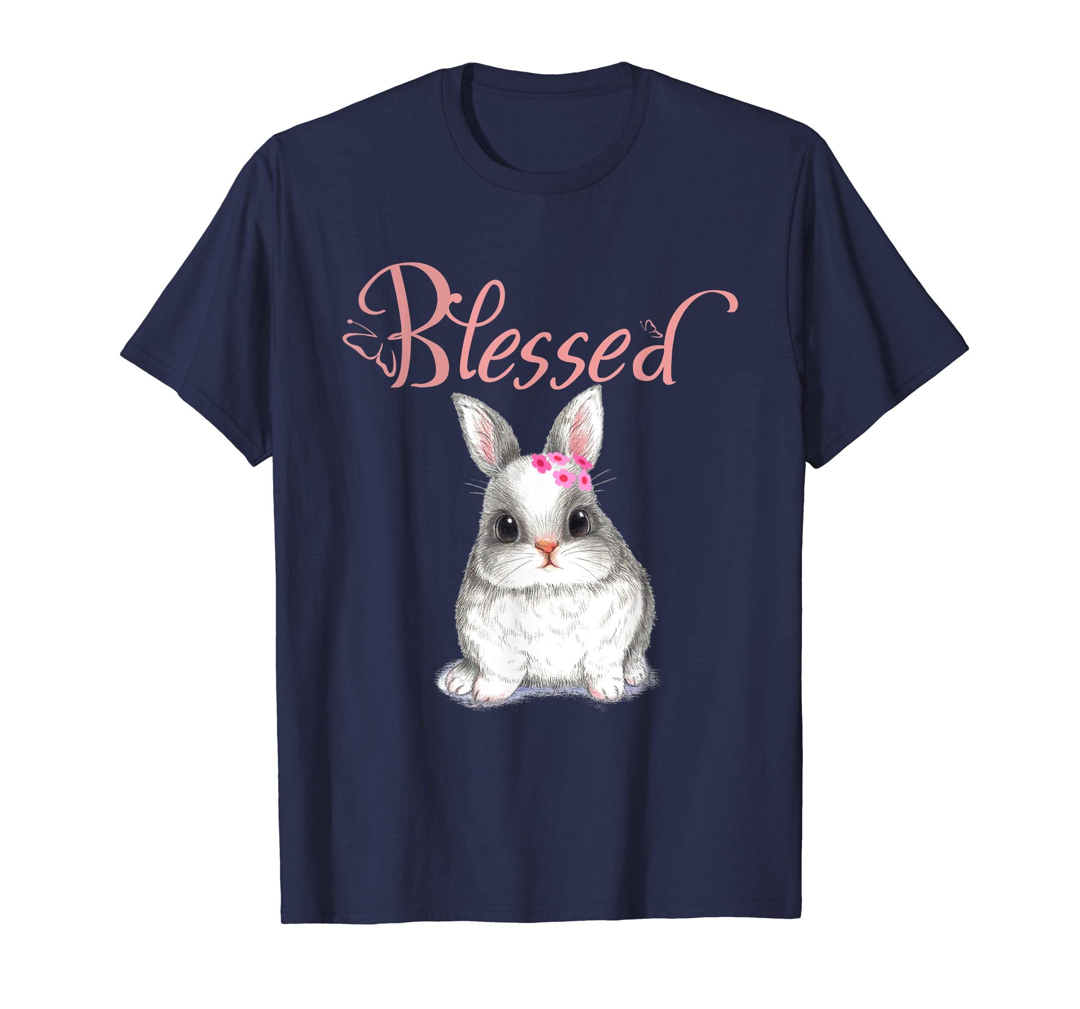Blessed Bunny Rabbit Spring Easter Flower Shirt