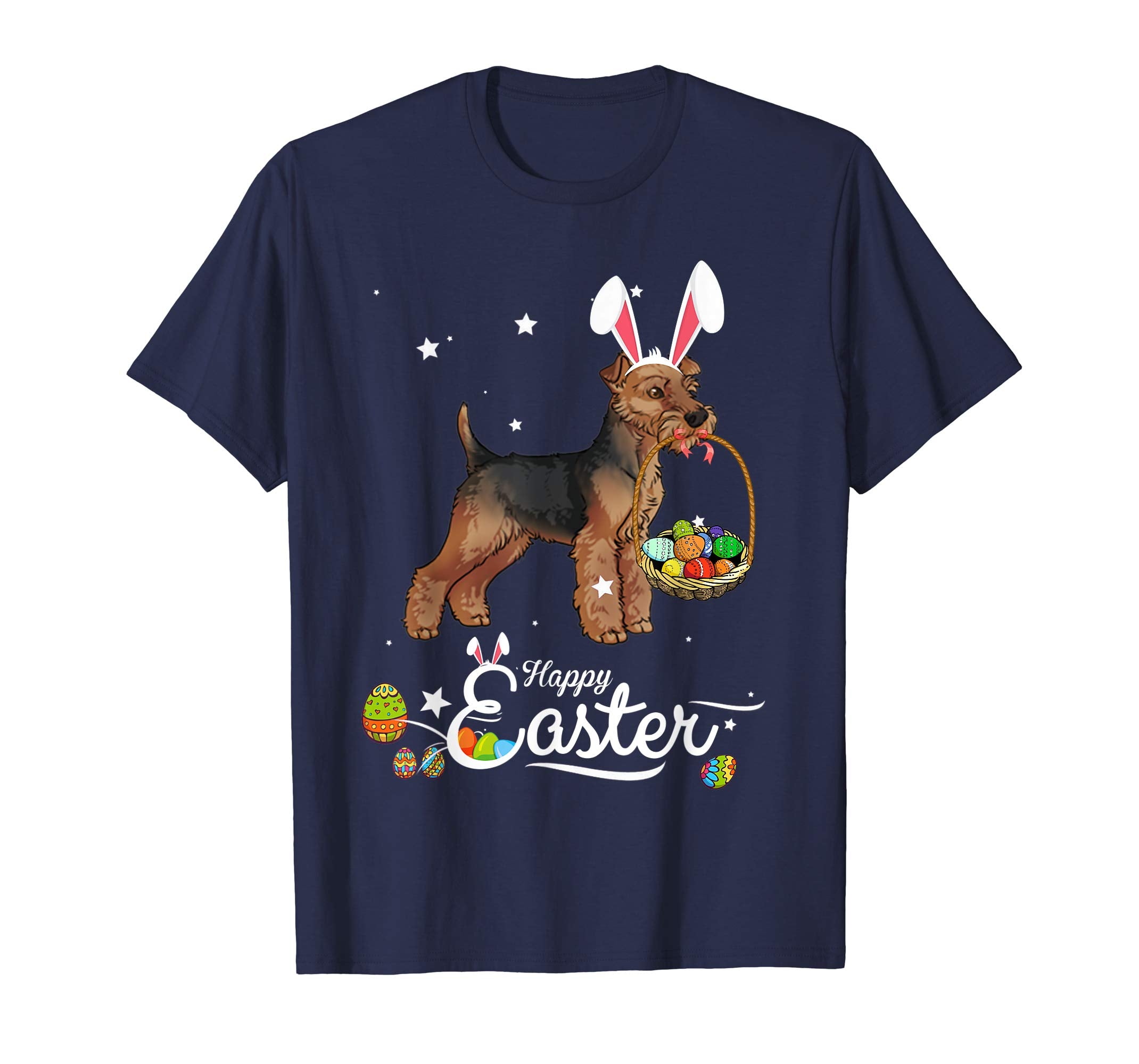 Welsh Terrier Dog With Bunny Hat Easter Costume T Shirt
