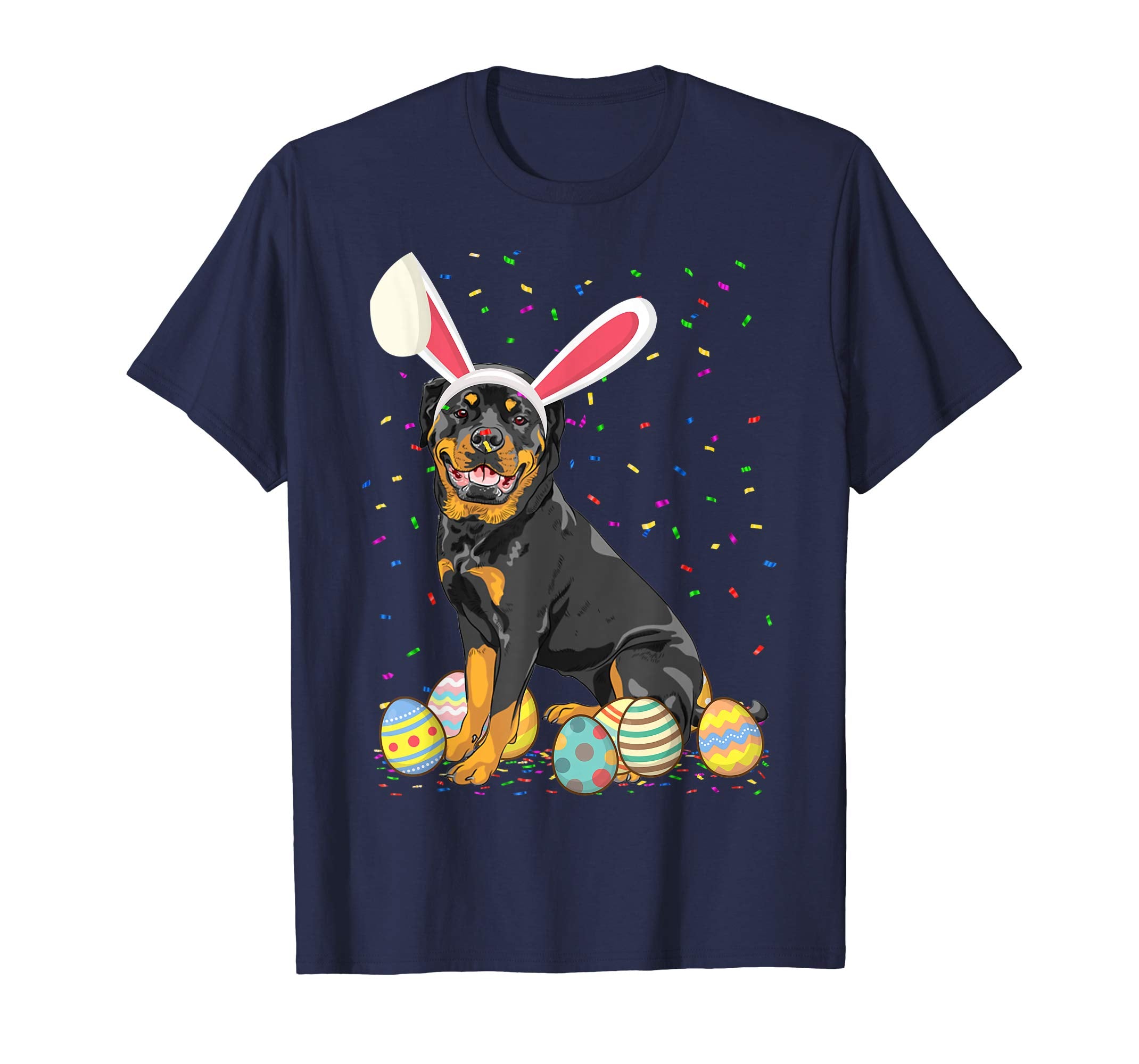 Rottweiler Dog Ear Easter Eggs Shirt Happy Easter Day Gift