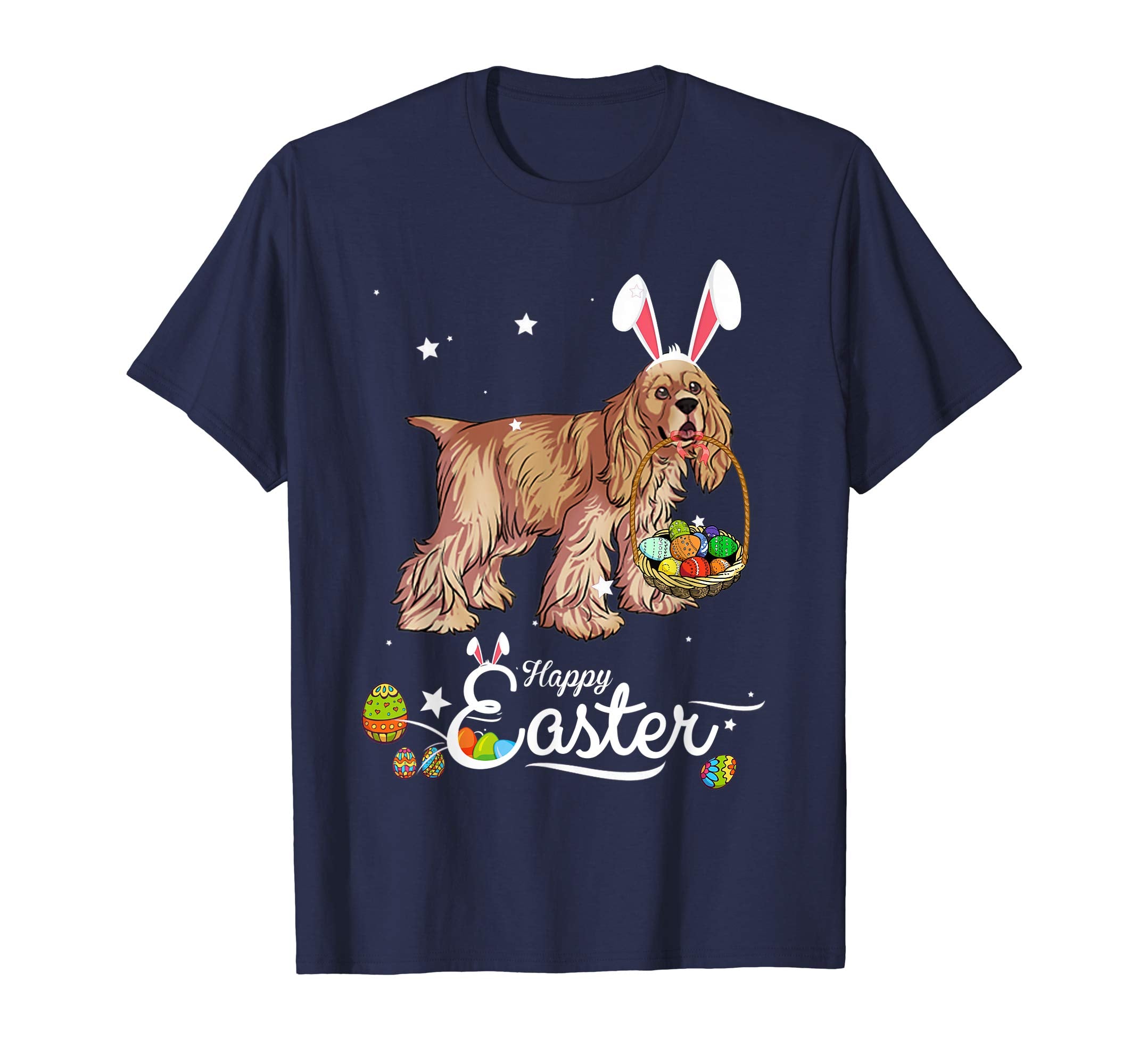 Cocker Spaniel Dog With Bunny Hat Easter Costume T Shirt