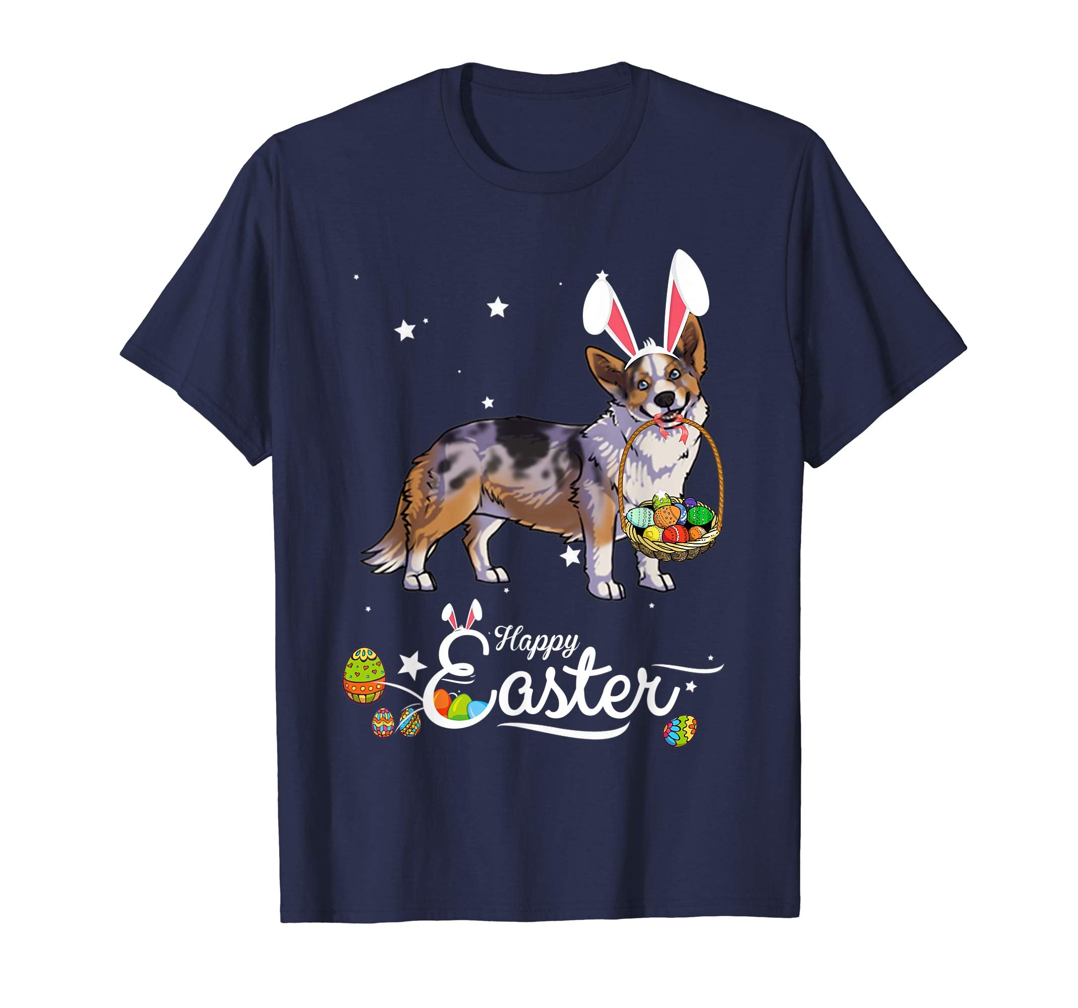 Cardigan Welsh Corgi Dog With Bunny Hat Easter Costume Shirt