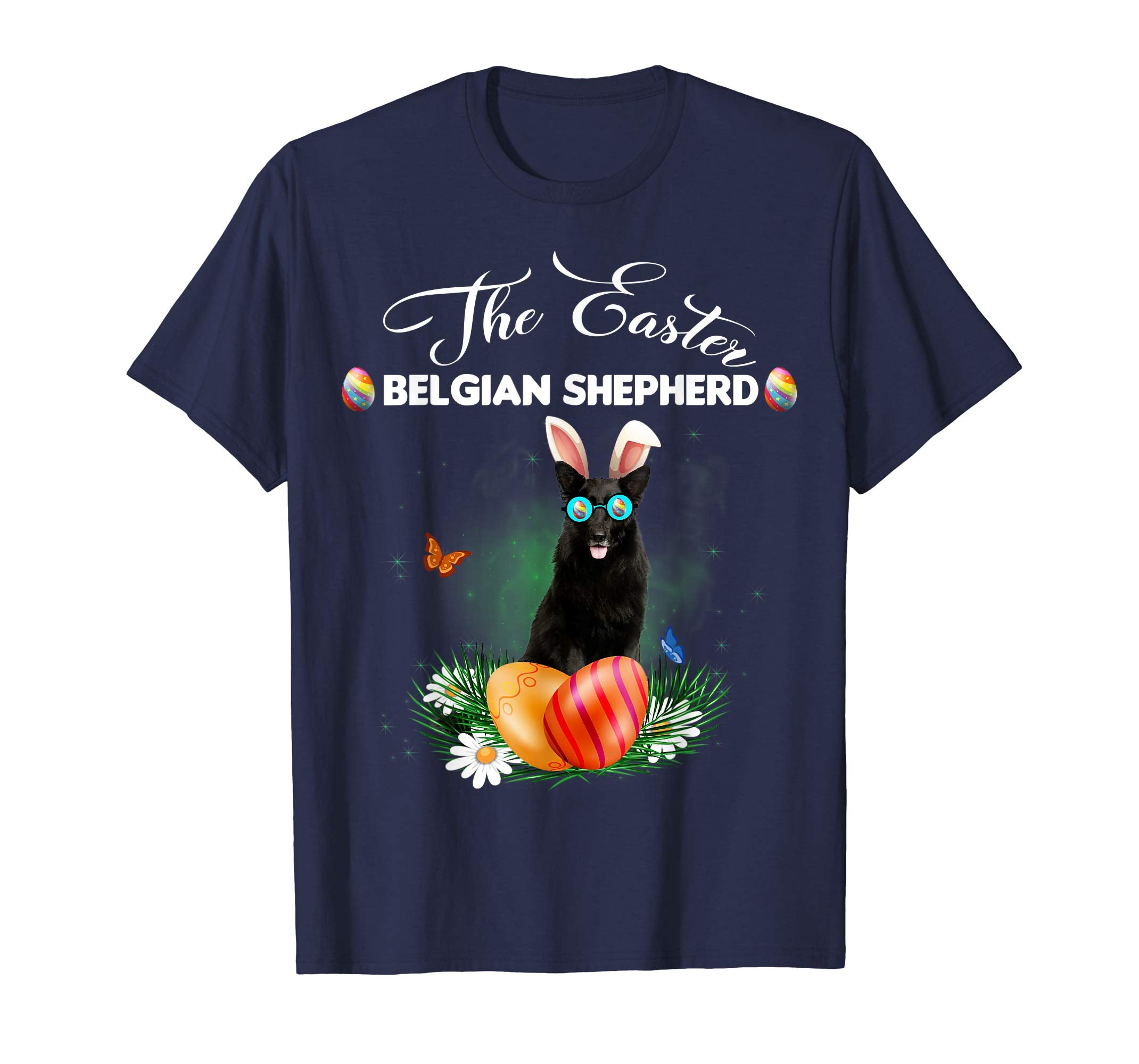 Belgian Shepherd Bunny Easter Day Dog Gifts T-Shirt