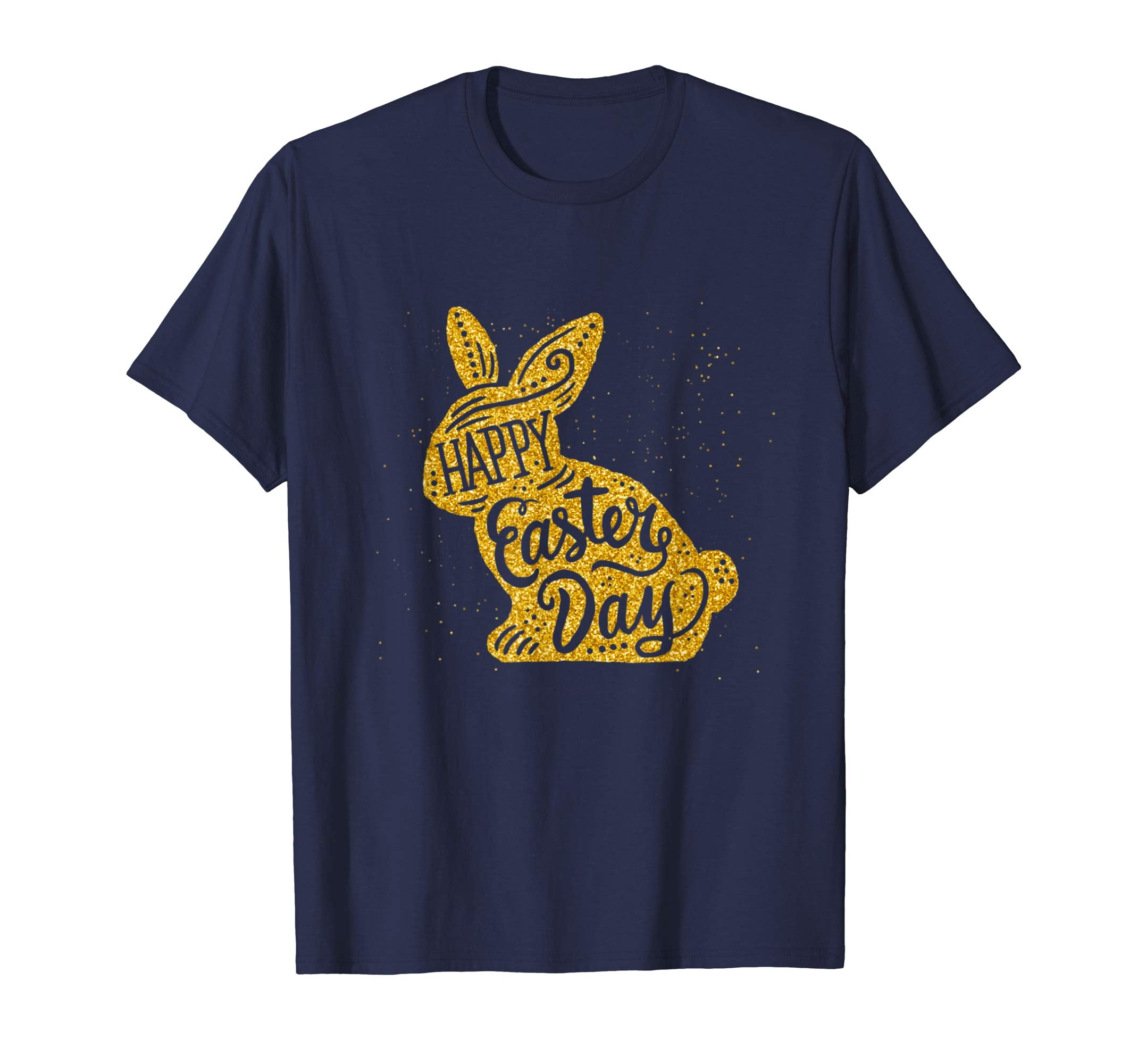 Happy Easter Bunny Tee shirt with Easter Gold Tee