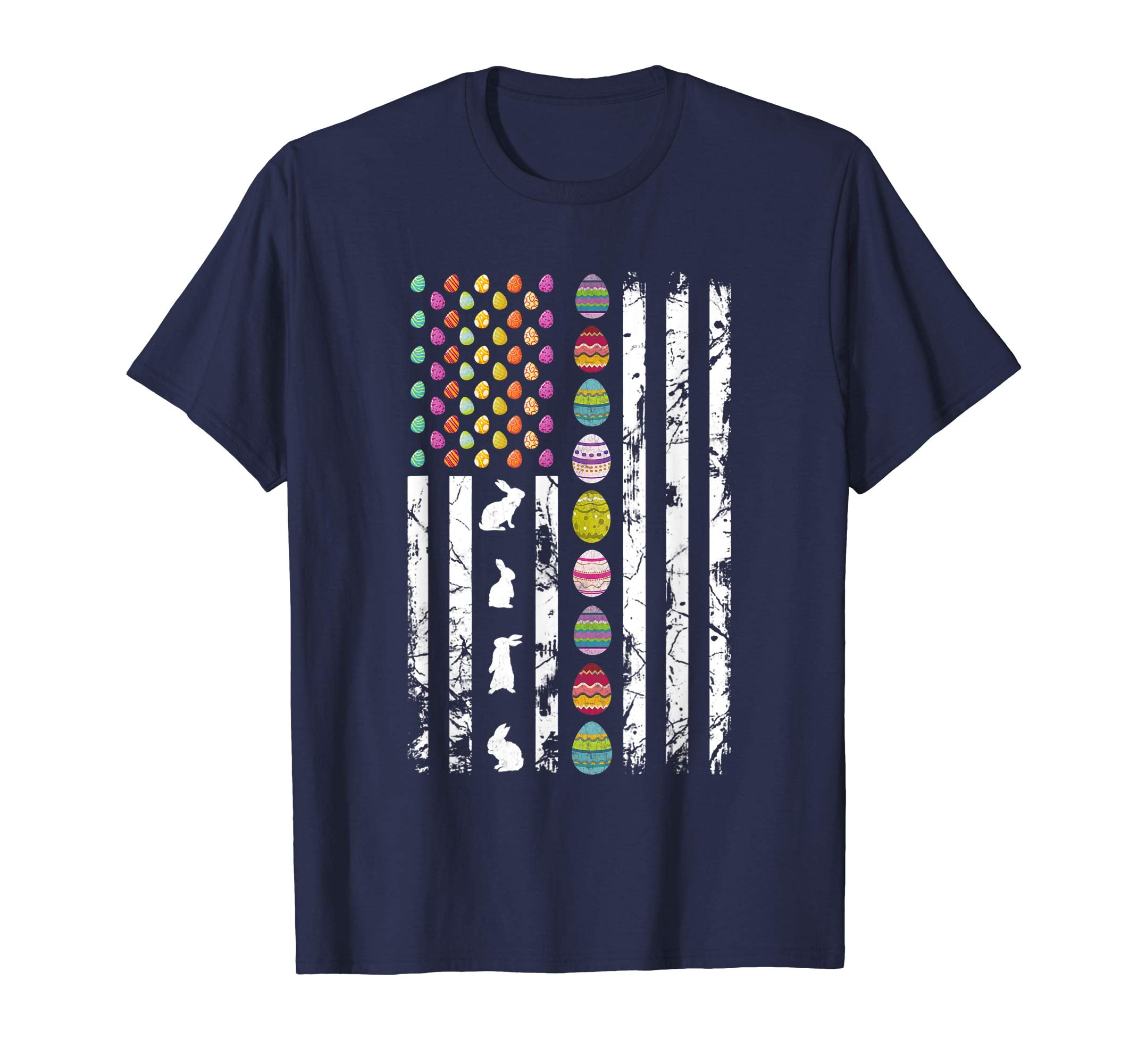Easter American Flag T-shirt Easter Eggs and Bunnys Outfit