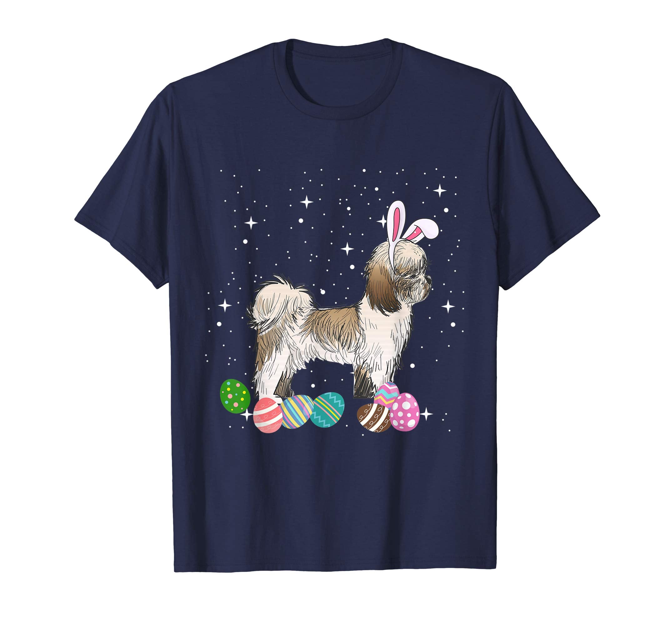 Shih Tzu Dressed As Easter Bunny With Rabbit Ears T-Shirt