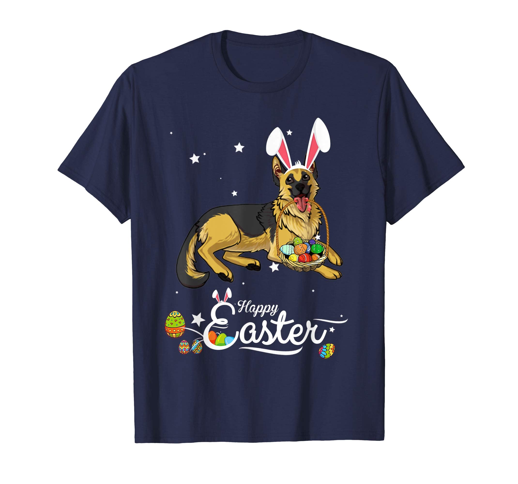 German Shepherd Dog With Bunny Hat Easter Costume T Shirt