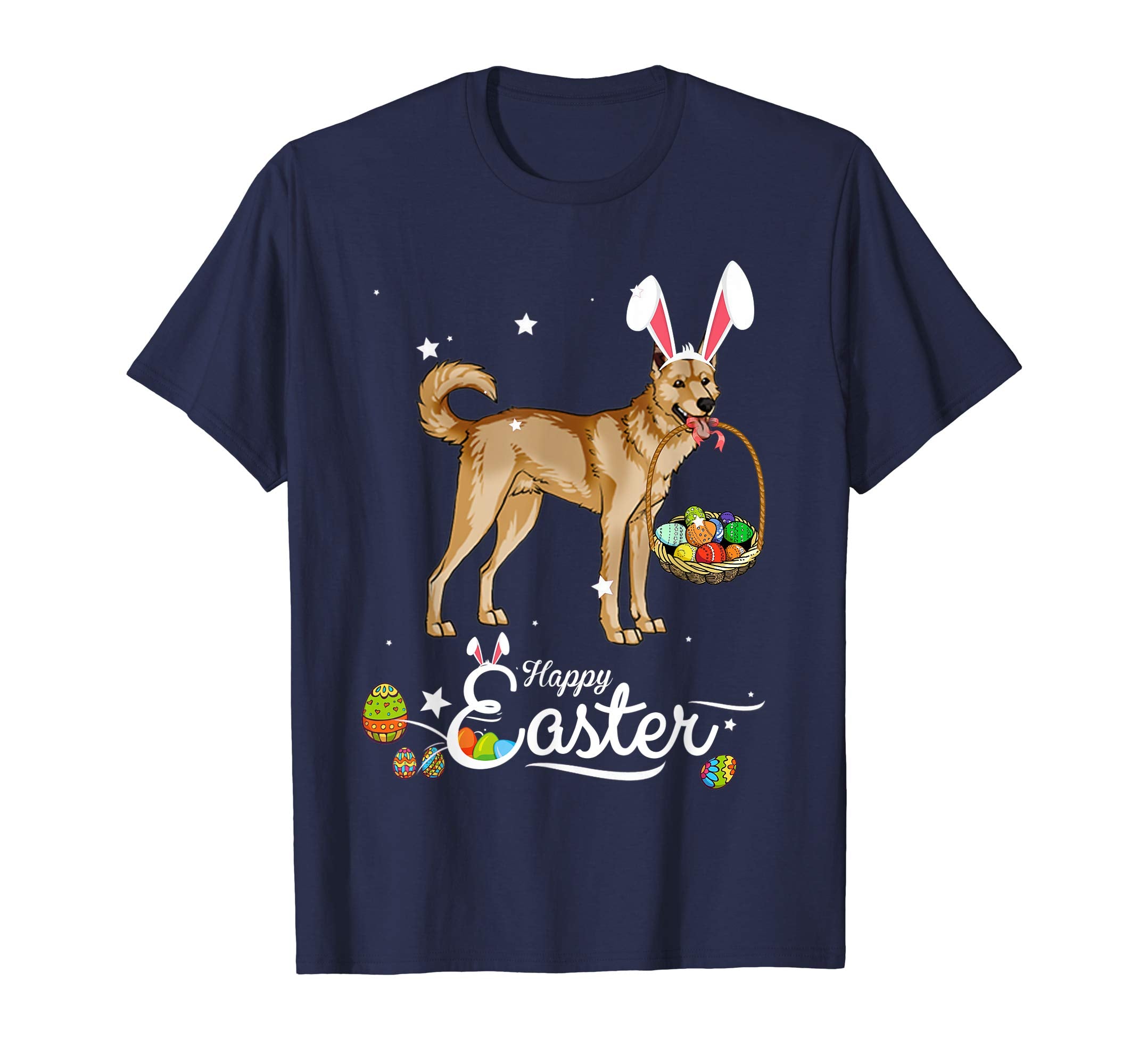 Canaan Dog With Bunny Hat Easter Costume T Shirt