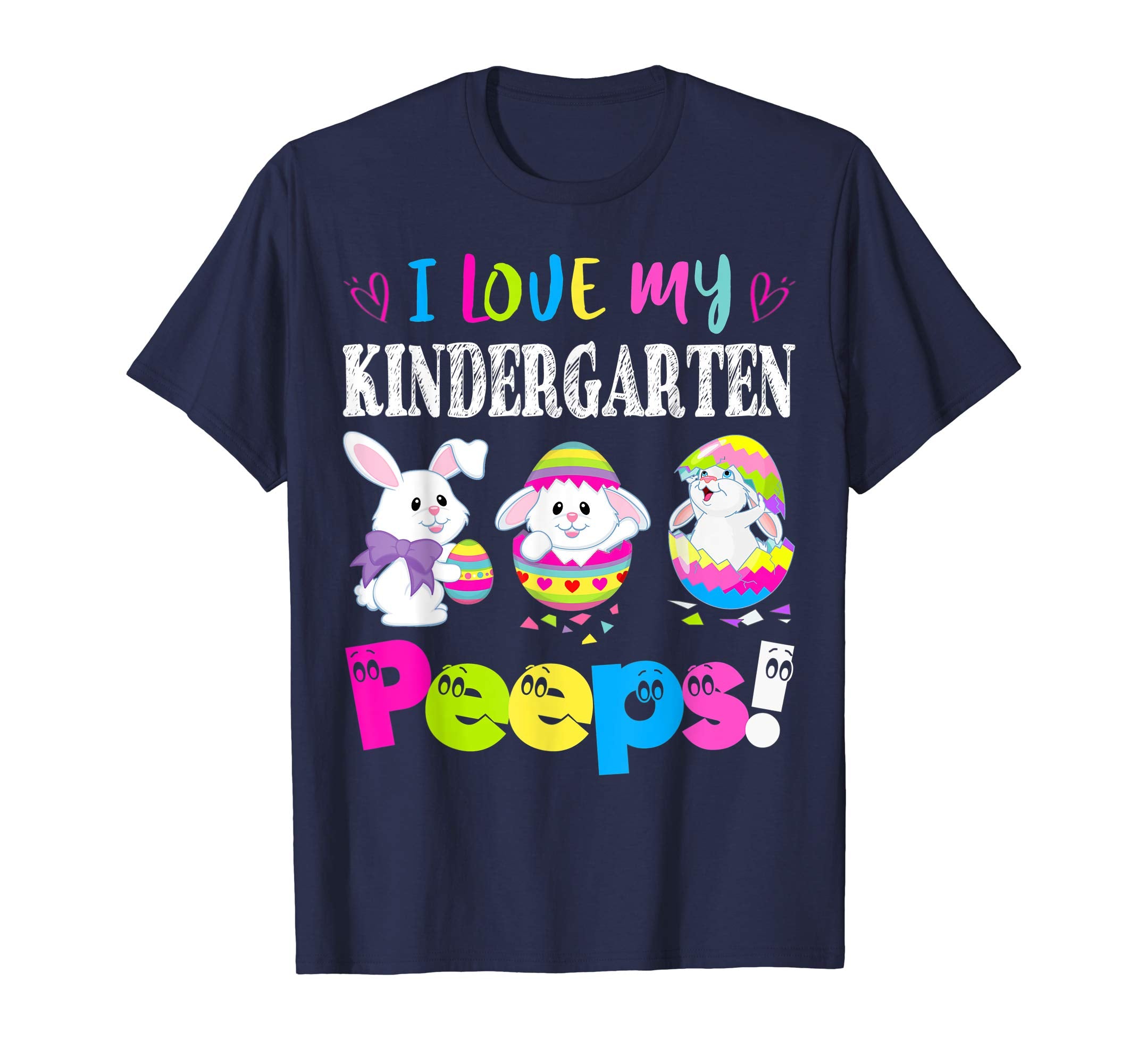 I Love My Kindergarten Peeps Easter Bunny Gift T-Shirt