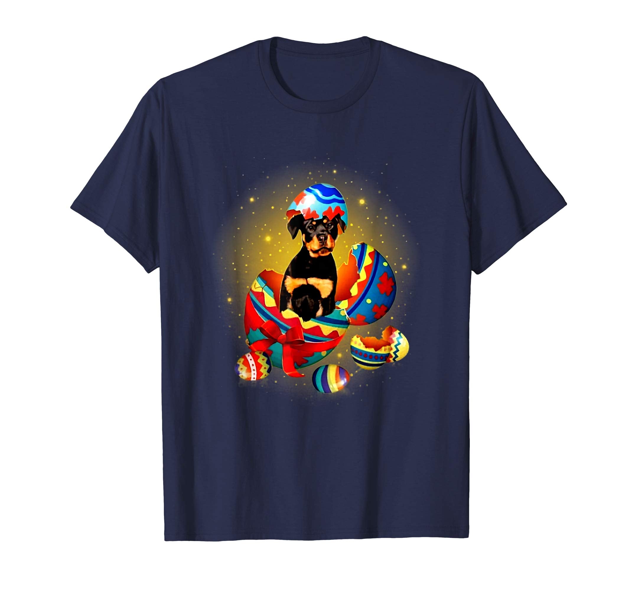 Rottweiler Dog Ear Easter Eggs Shirt Happy Easter Day Gift