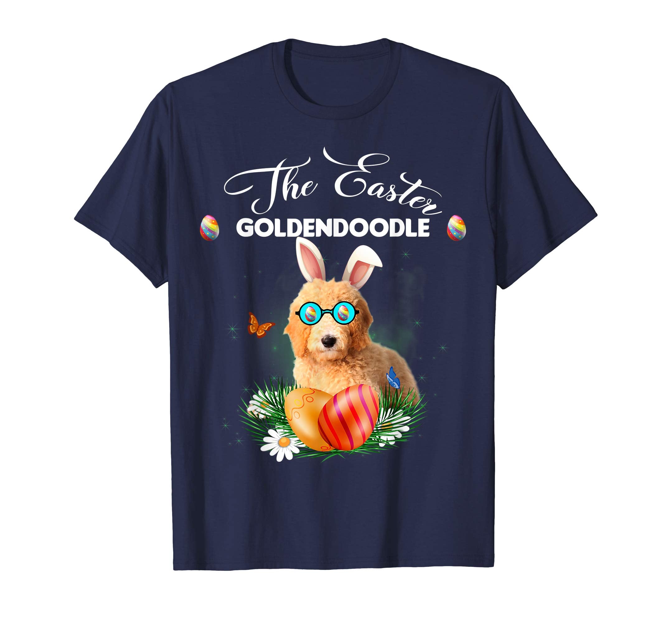 Goldendoodle Bunny Easter Day Dog Gifts T-Shirt