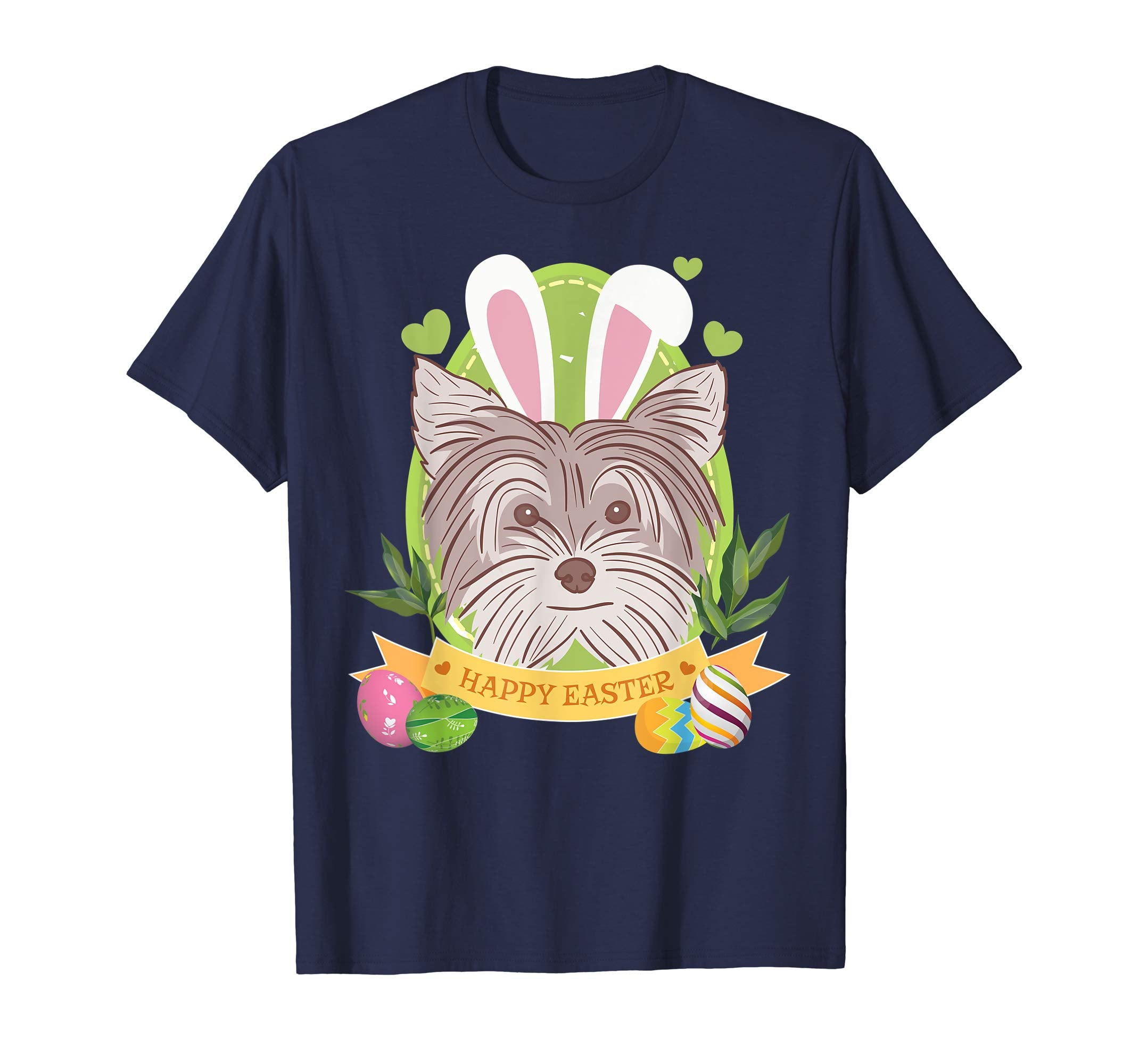 Bunny Yorkshire Terrier Dog Easter Day Lovers T-Shirt Egg