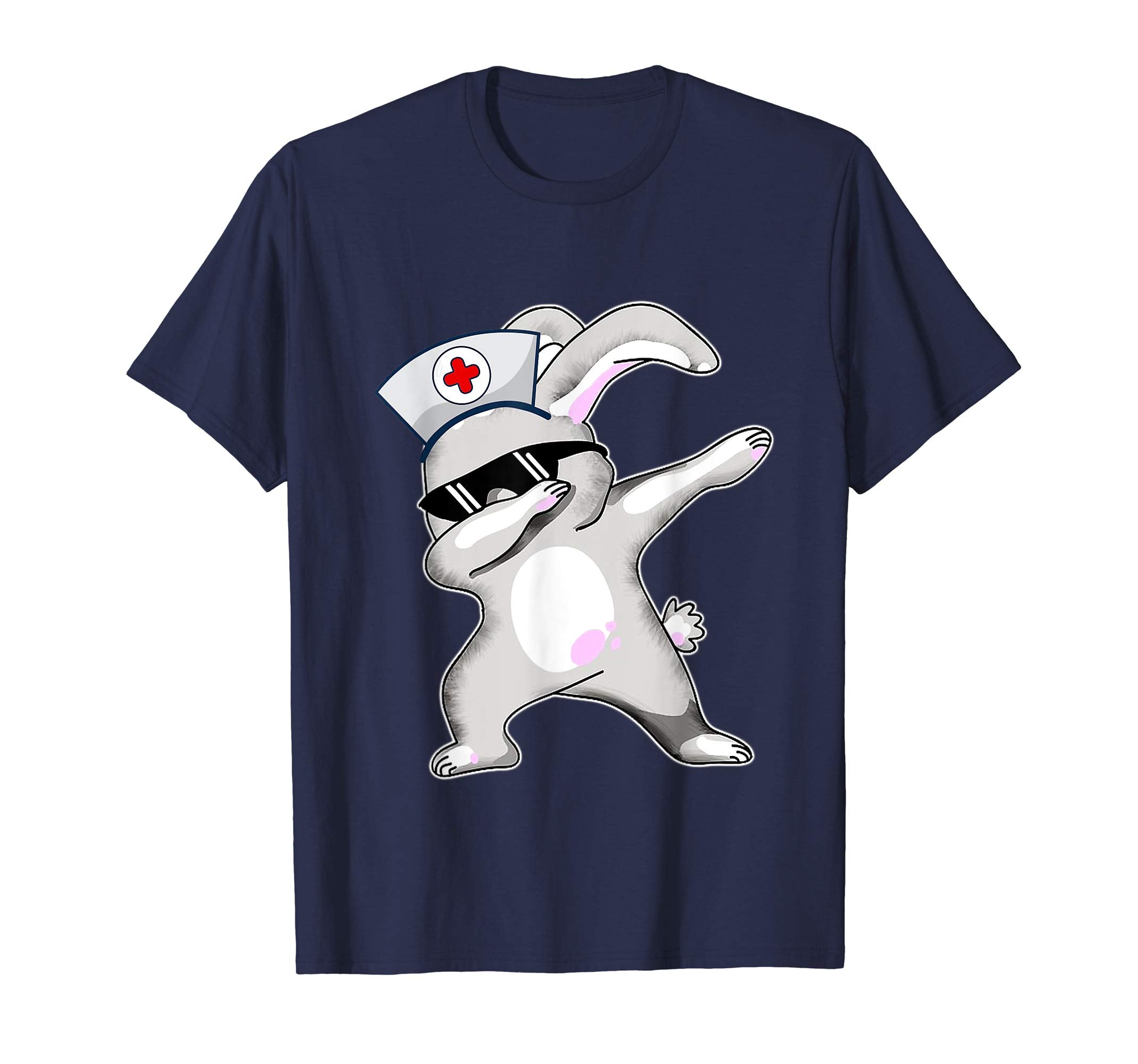 Funny Rabbit Nurse Tee Easter Bunny Dabbing T-Shirts Gift