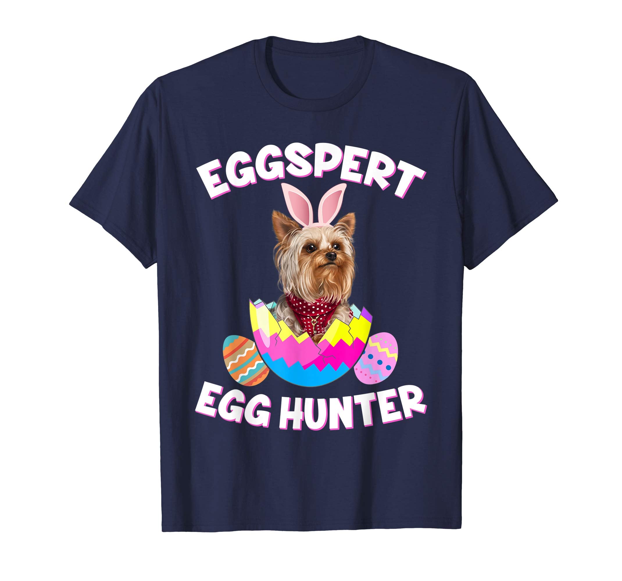 Eggspert Egg Hunter Easter Funny Yorkie T Shirt