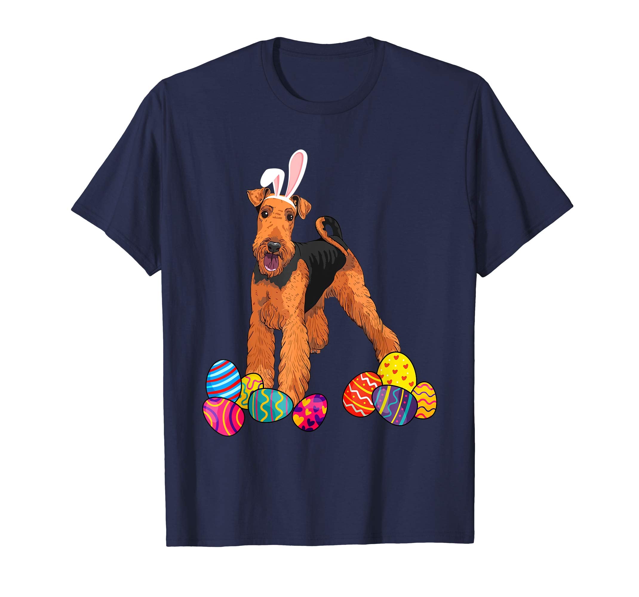 Airedale Terrier Bunny Ear With Egg Easter Easter Day Shirt
