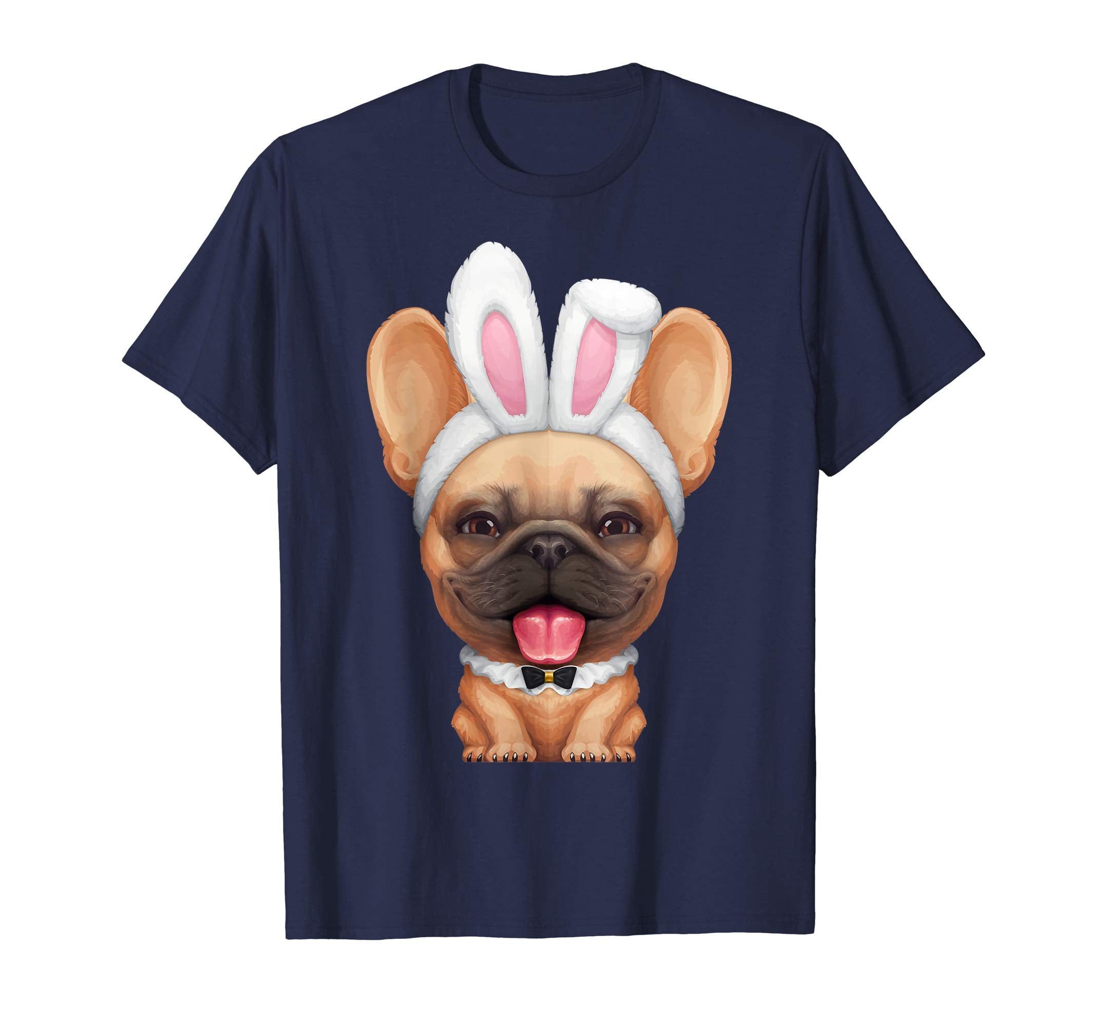 Red Fawn French Bulldog in the Easter Bunny Costume T-Shirt