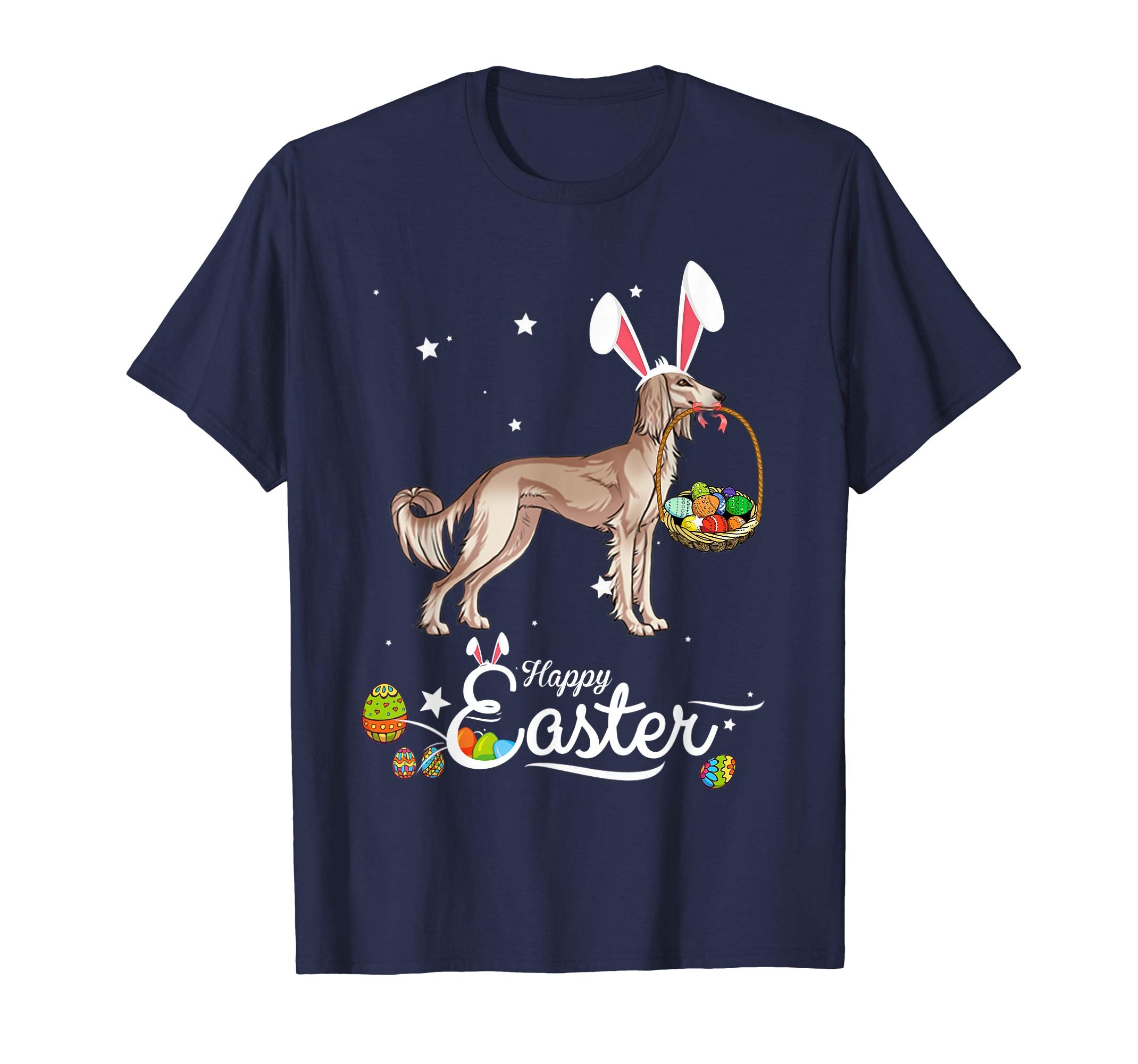 Saluki Dog With Bunny Hat Easter Costume T Shirt