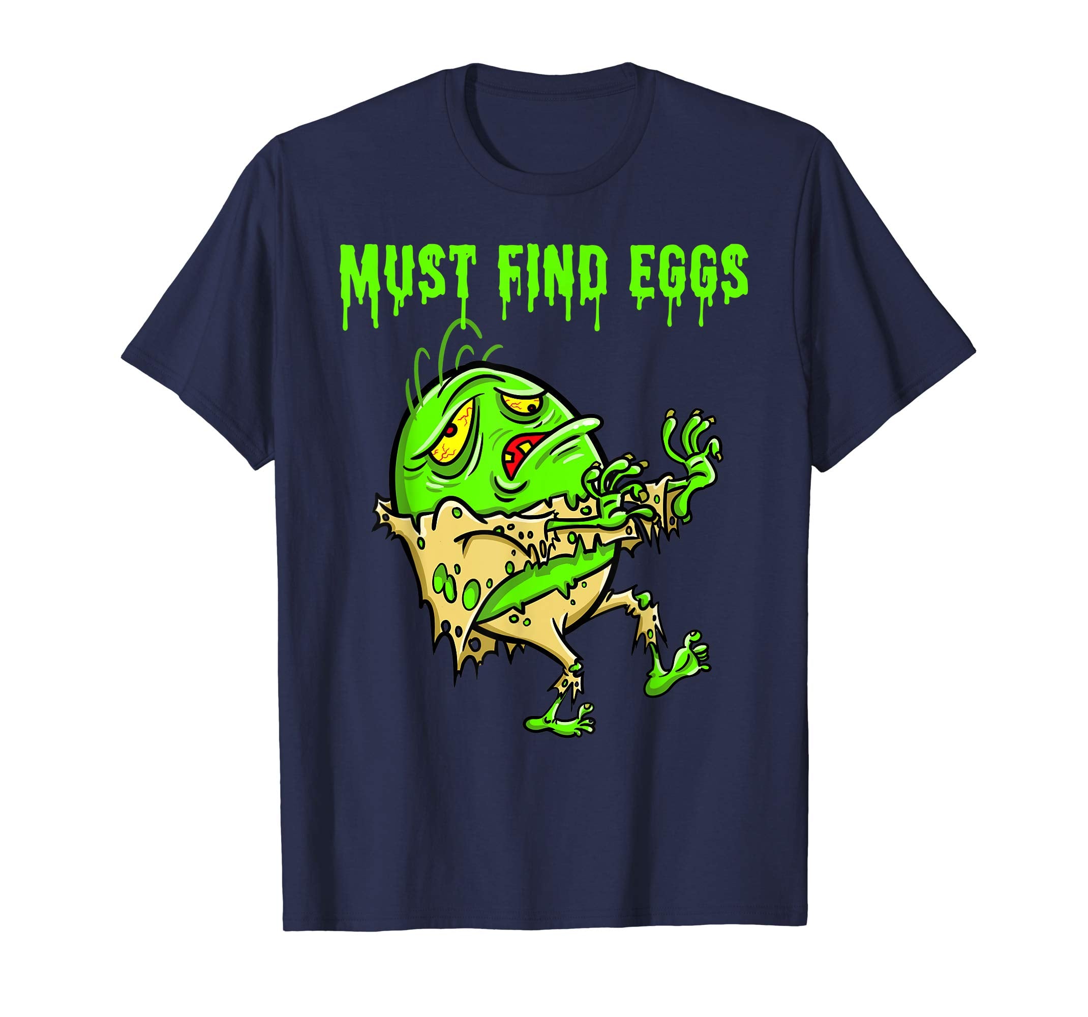 Zombie Easter Tshirt for Boys Girls Kids Must Find Eggs gift