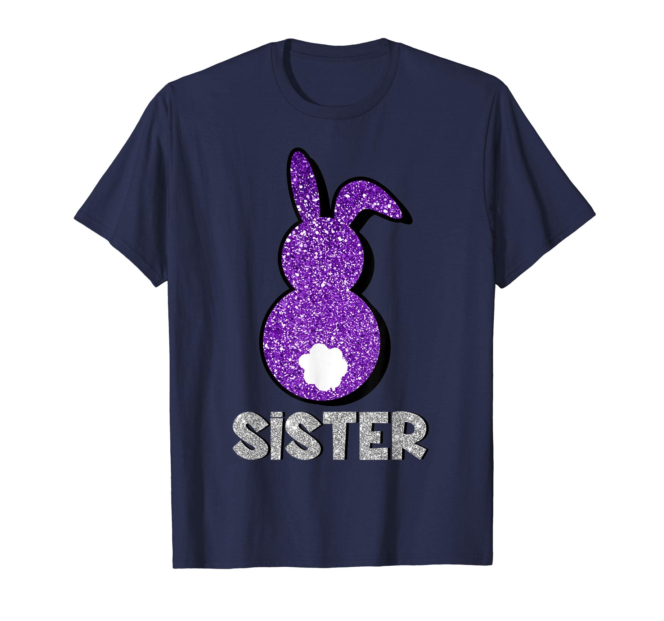 Sister Bunny With Tail Ears Matching Family Easter t-shirt