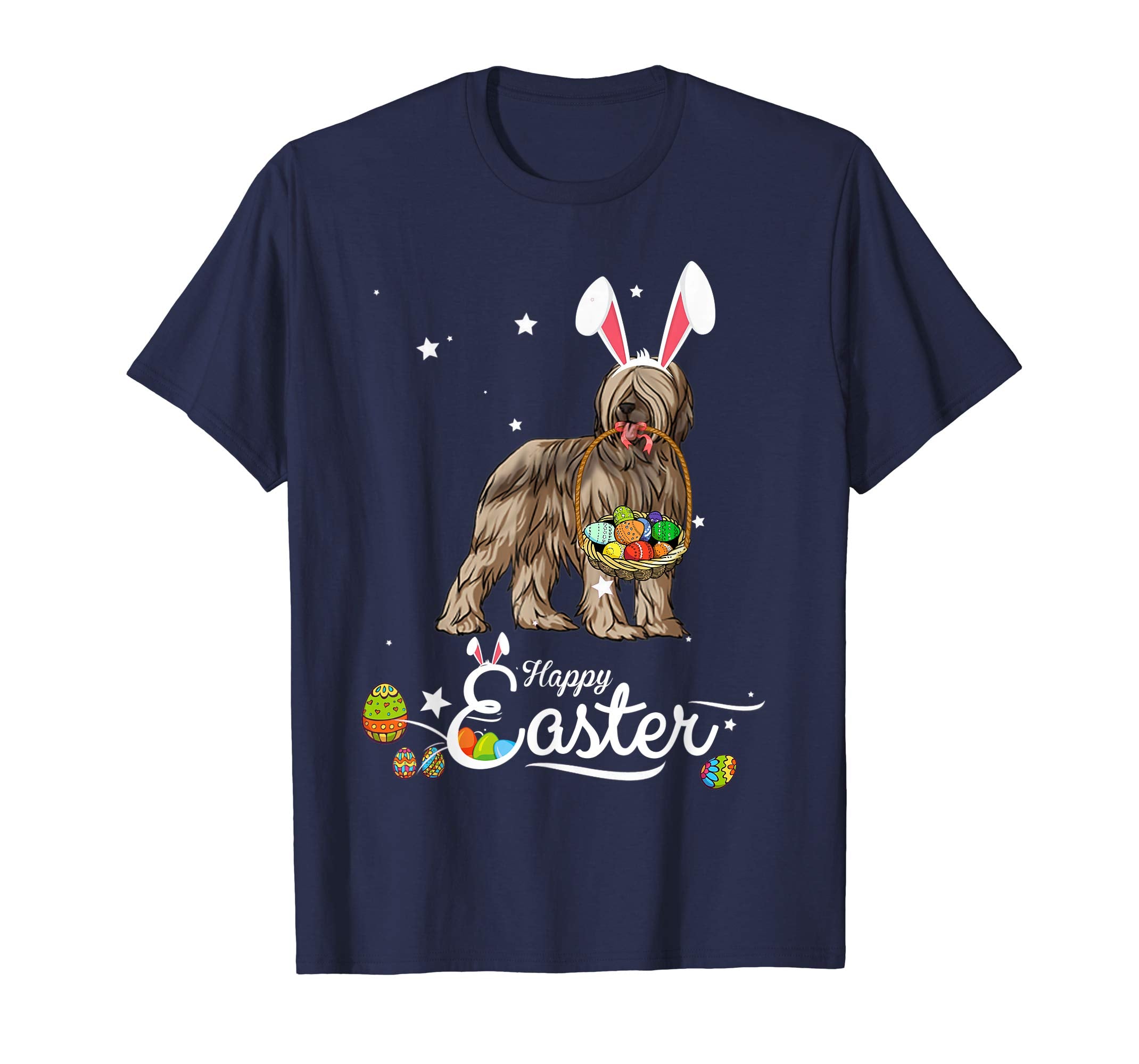 Briard Dog With Bunny Hat Easter Costume T Shirt
