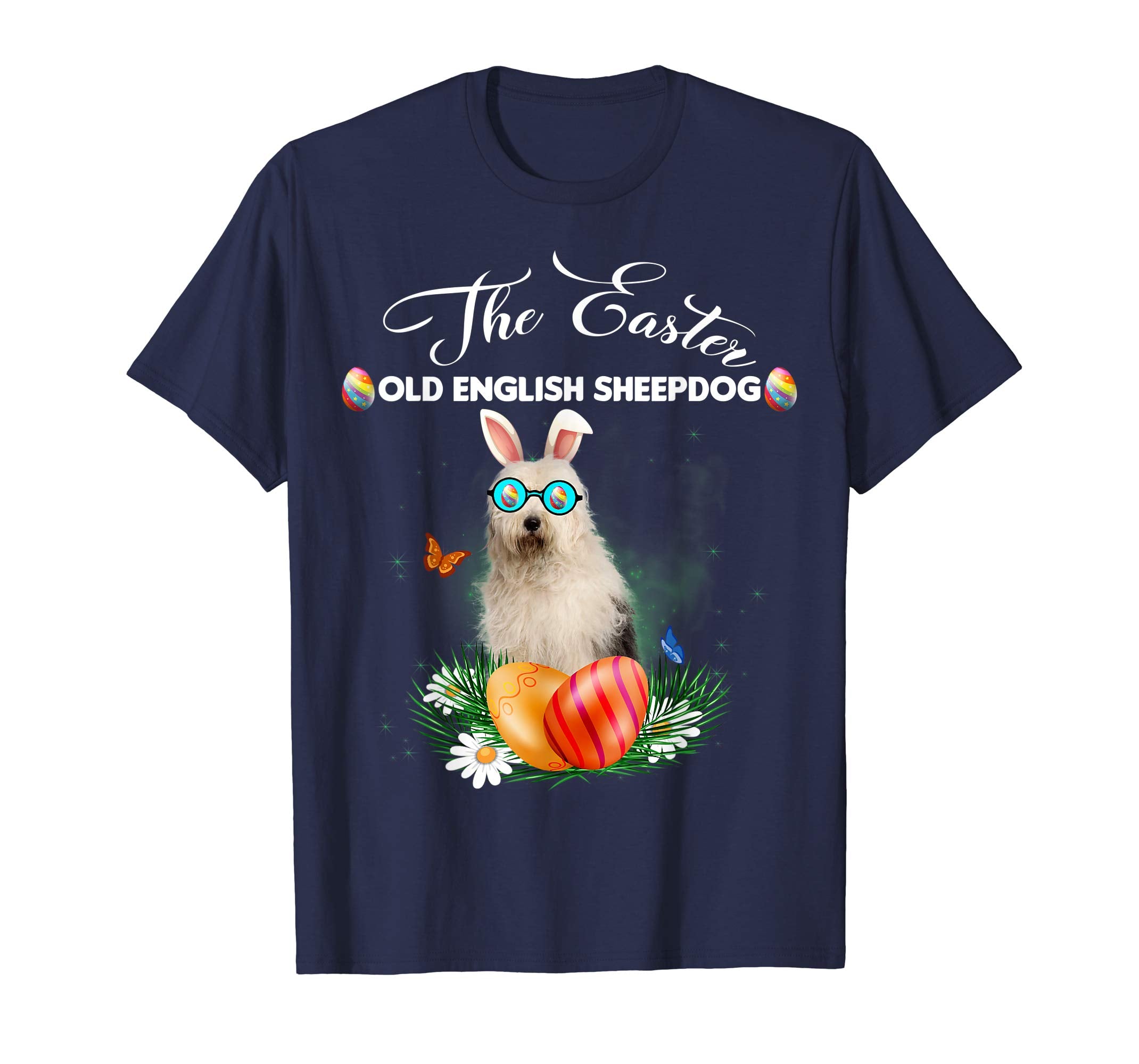 Old English Sheepdog Bunny Easter Day Dog Gifts T-Shirt