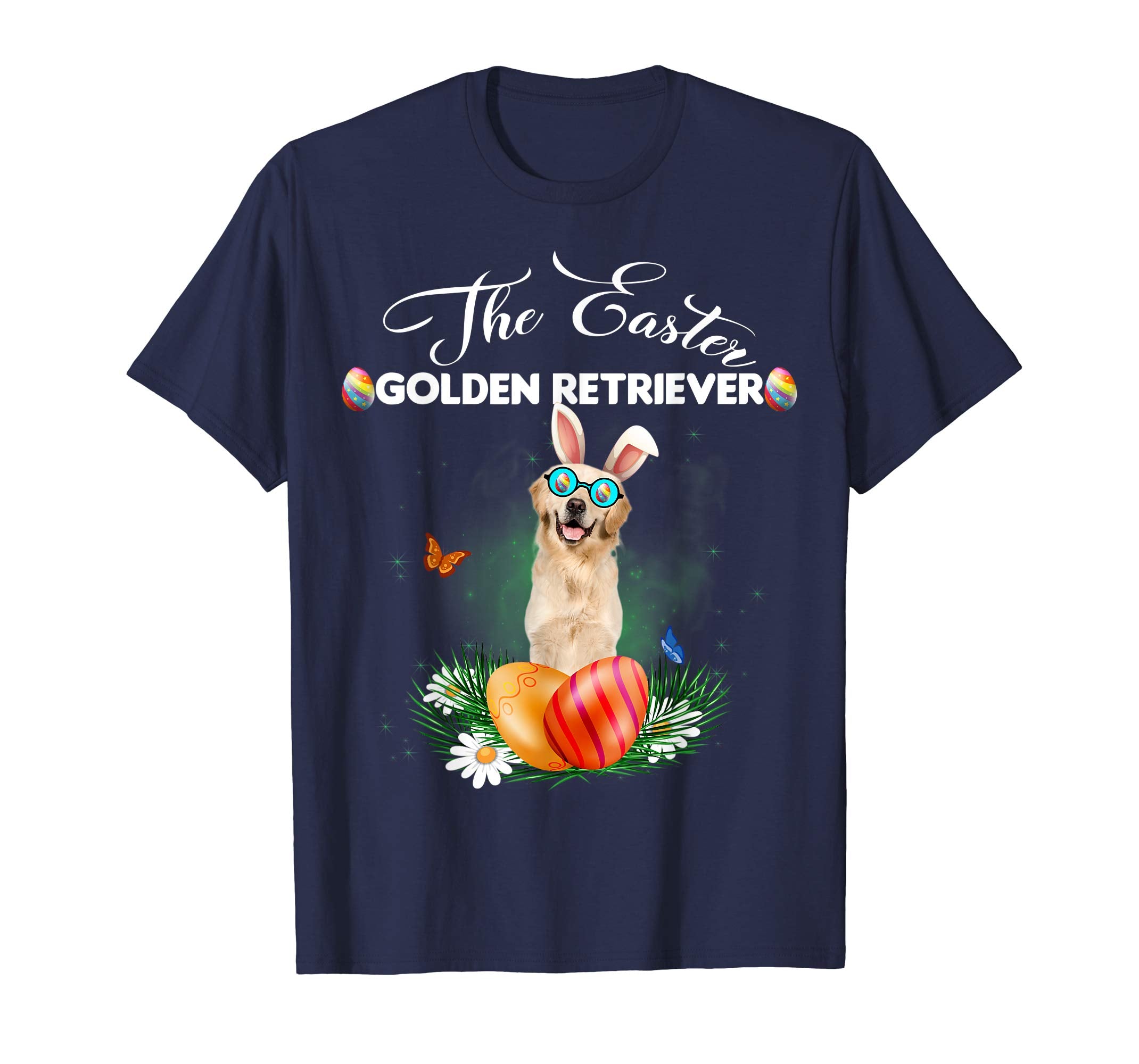 Golden Retriever Bunny Easter Day Dog Gifts T-Shirt