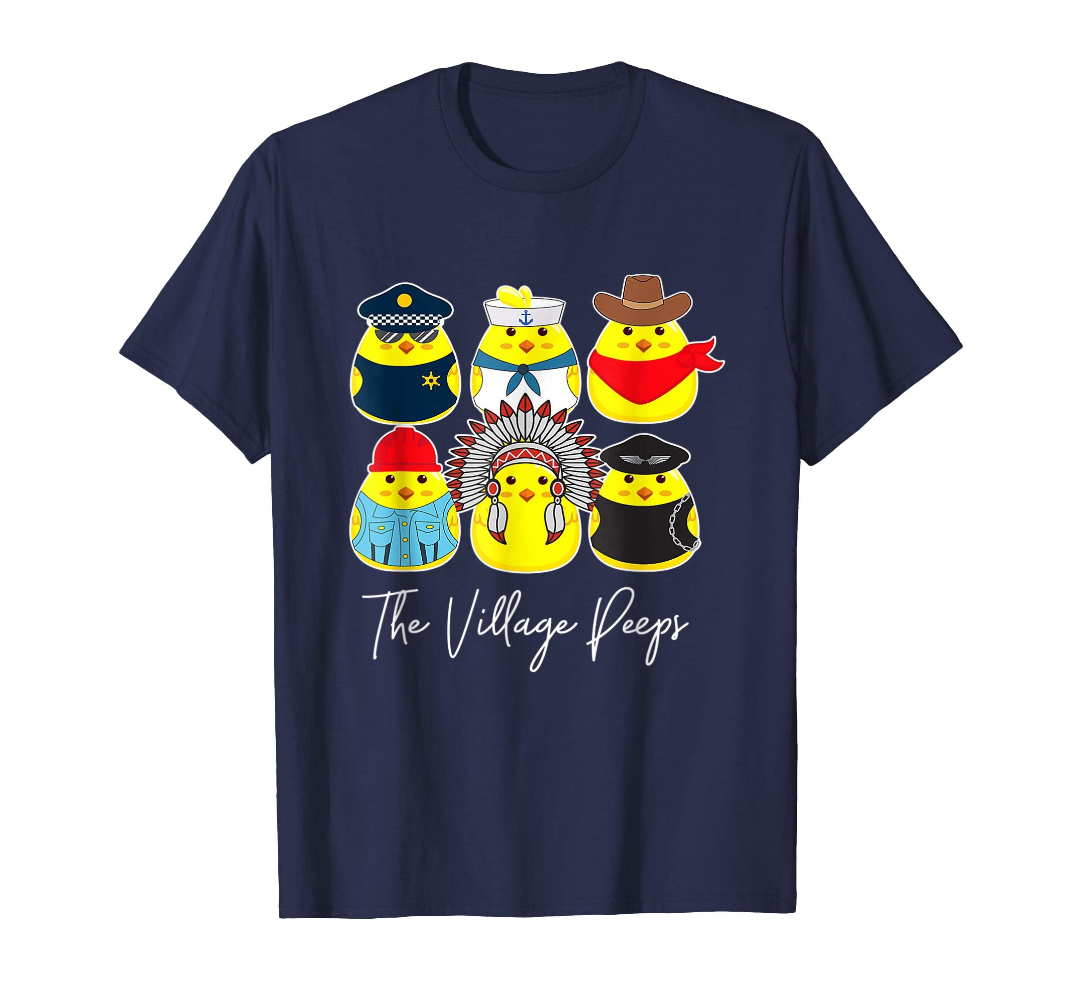 Funny Easter Shirt Village Peeps Cute Chick Tshirt Bunny