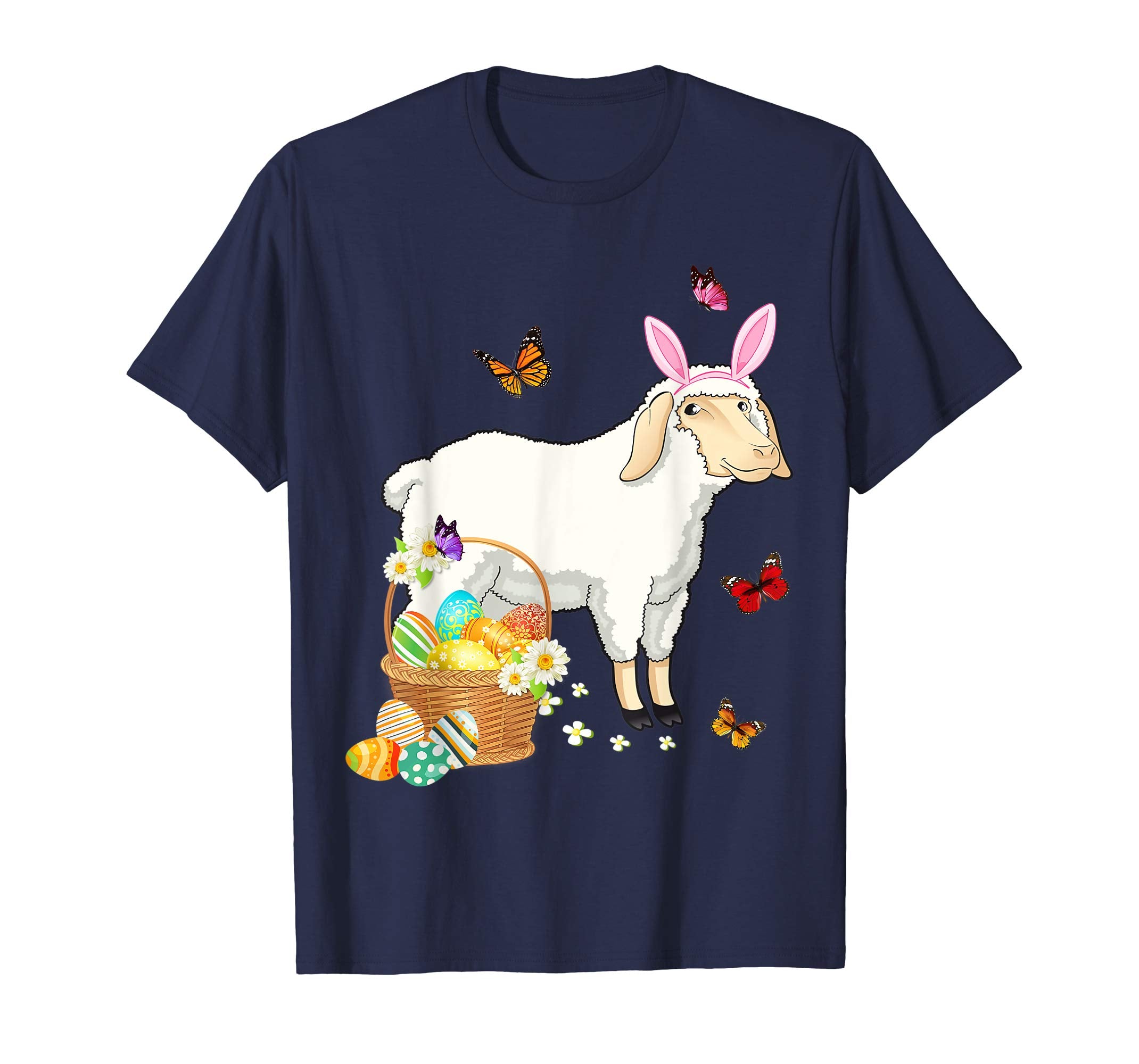 Sheep Bunny Hat Rabbit Easter Eggs Shirt Happy Ea