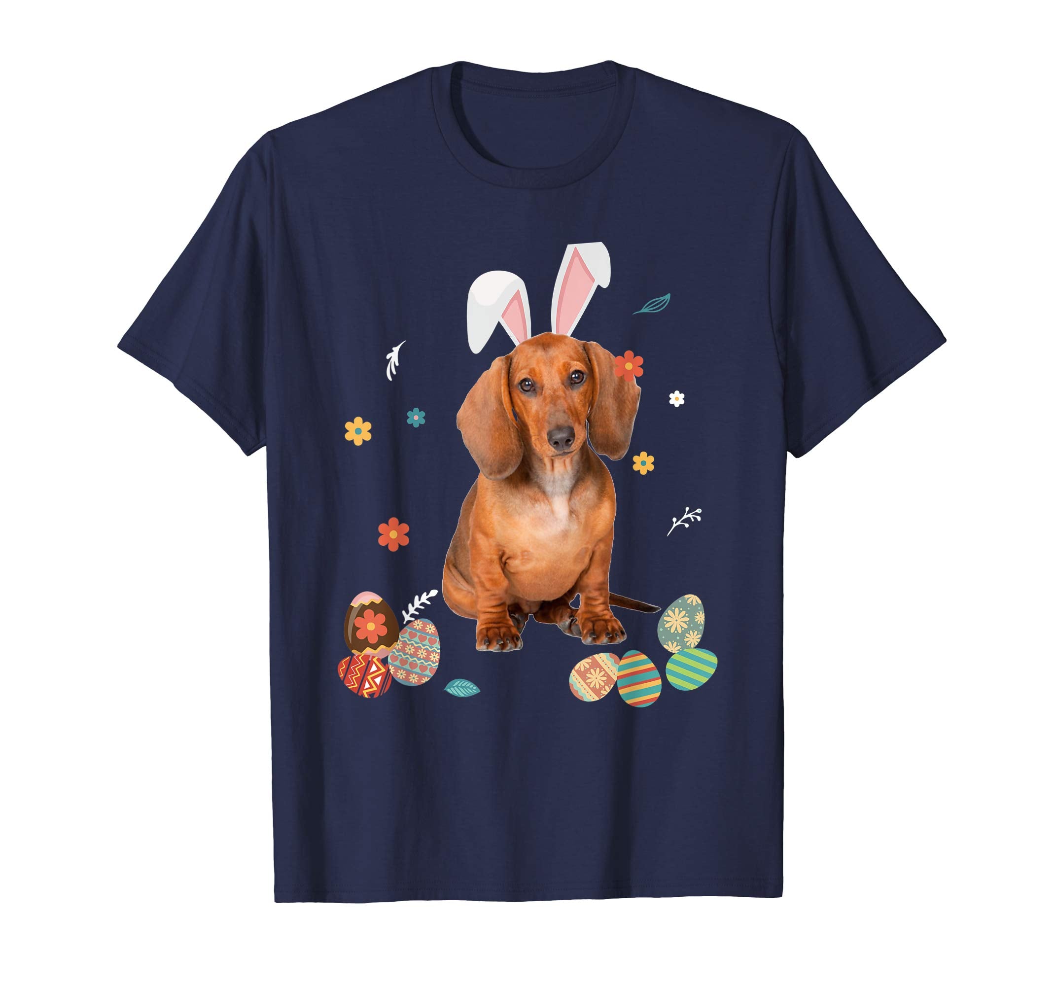 Dachshund Bunny Rabbit Happy Easter Day T-Shirt