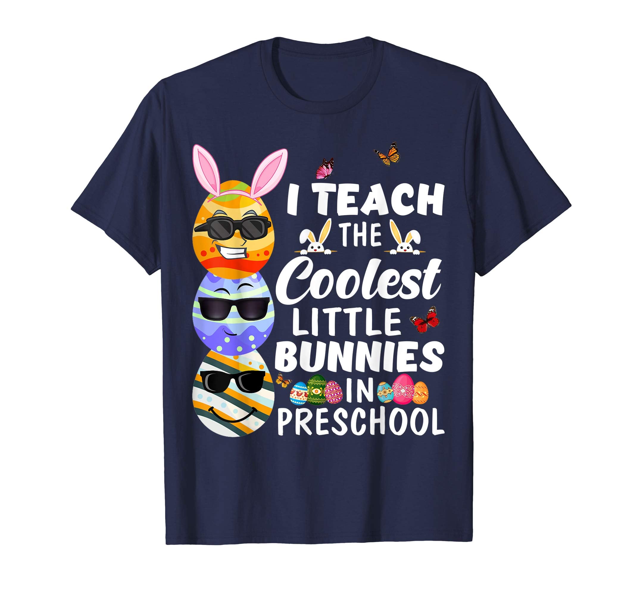 Easter Preschool Teacher Shirt Easter Eggs Emoji Funny Gift