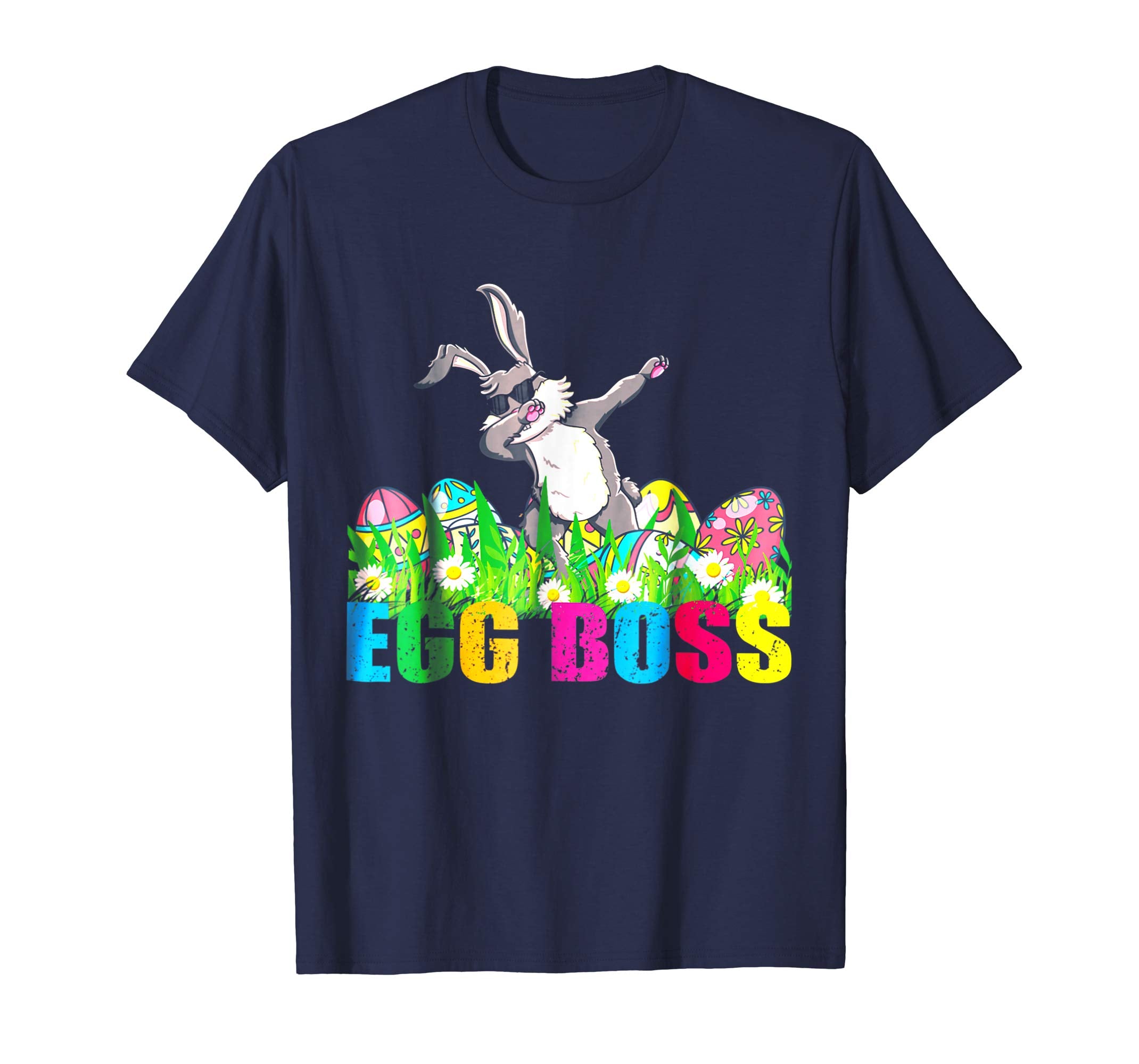 Dabbing Egg Boss Easter Bunny T Shirt For Kids Toddlers Boy