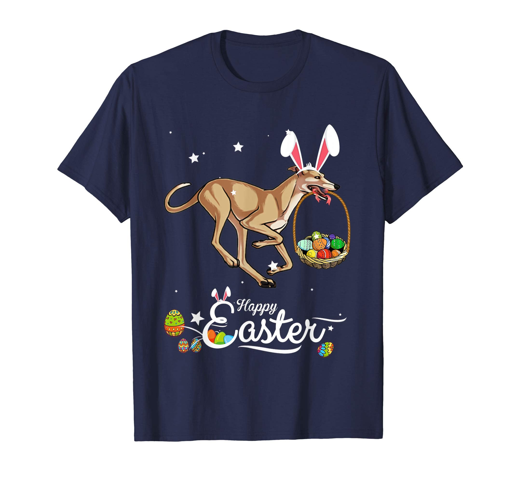 Greyhound Dog With Bunny Hat Easter Costume T Shirt