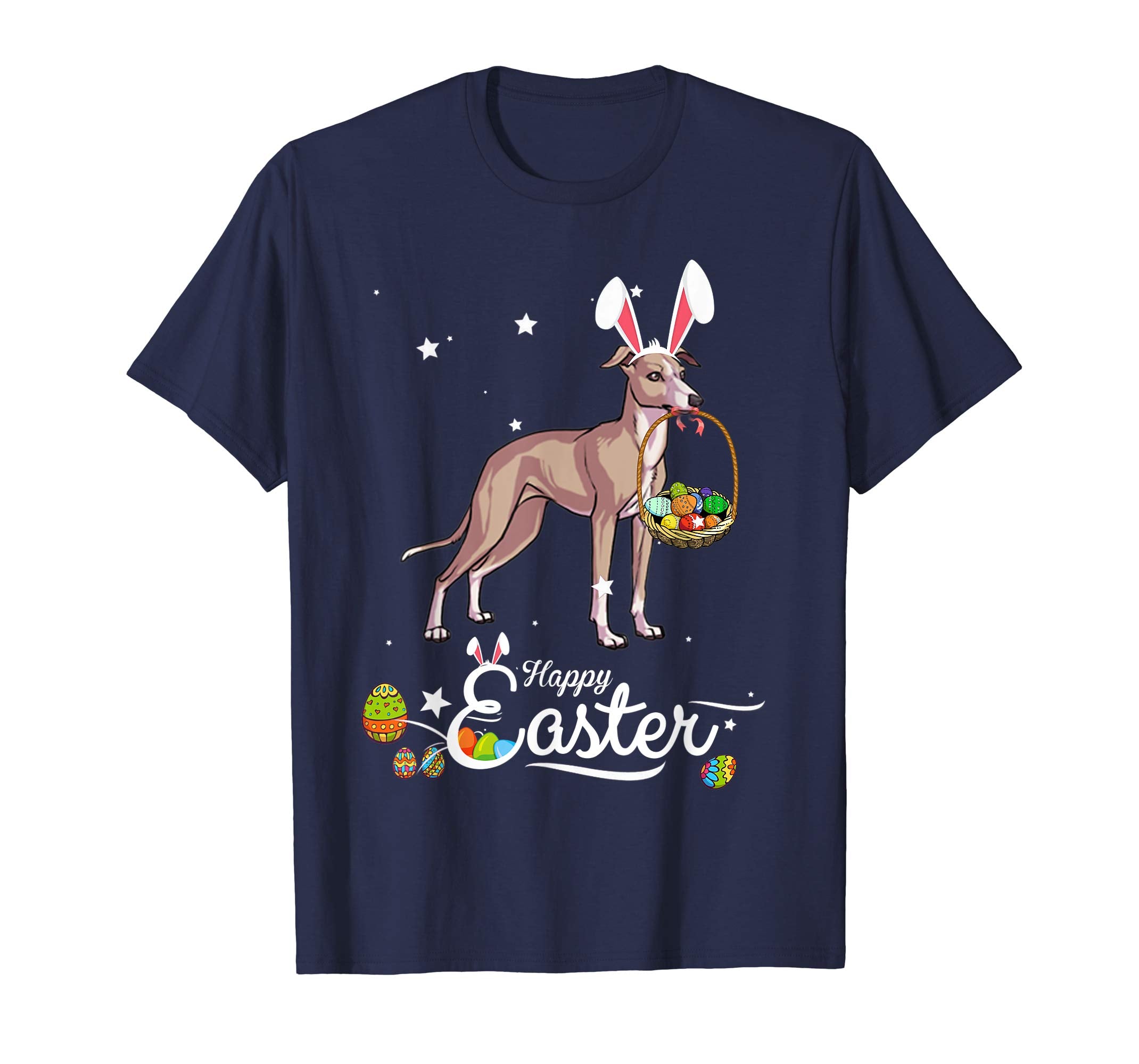 Italian Greyhound Dog With Bunny Hat Easter Costume T Shirt