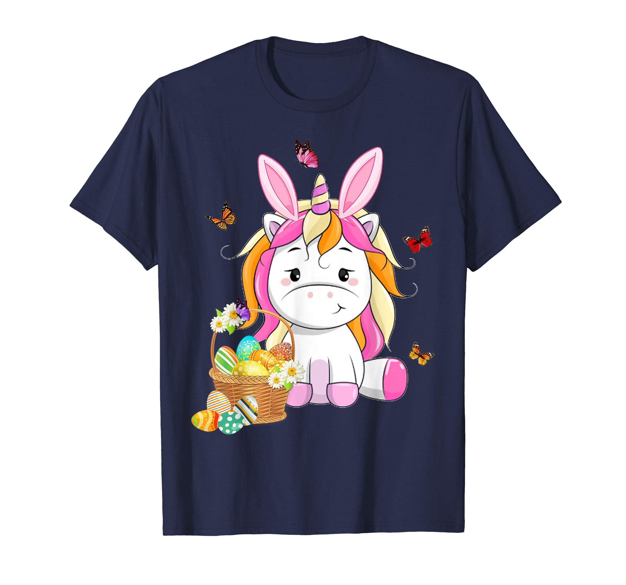 Unicorn Bunny Hat Rabbit Easter Eggs Shirt Happy Ea