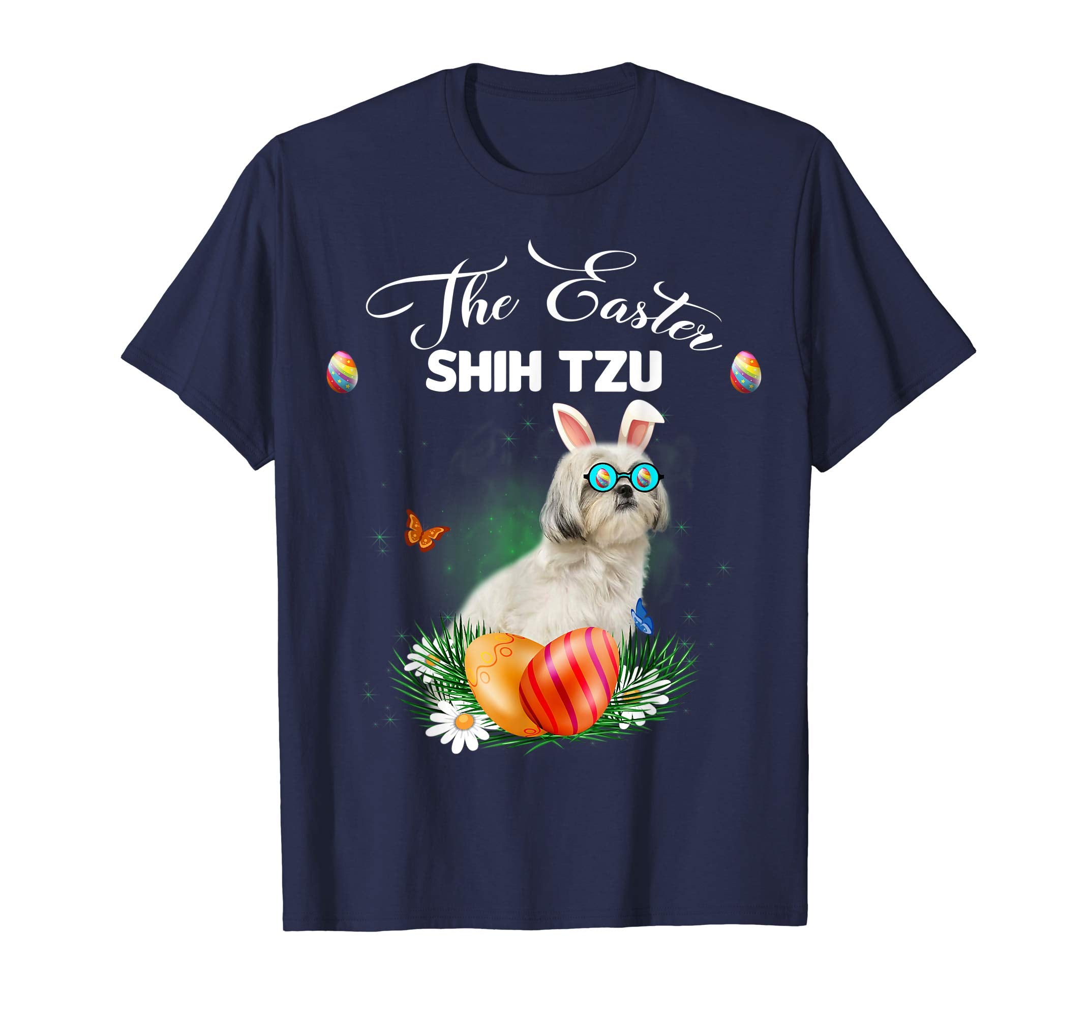 Shih Tzu Bunny Easter Day Dog Gifts T-Shirt