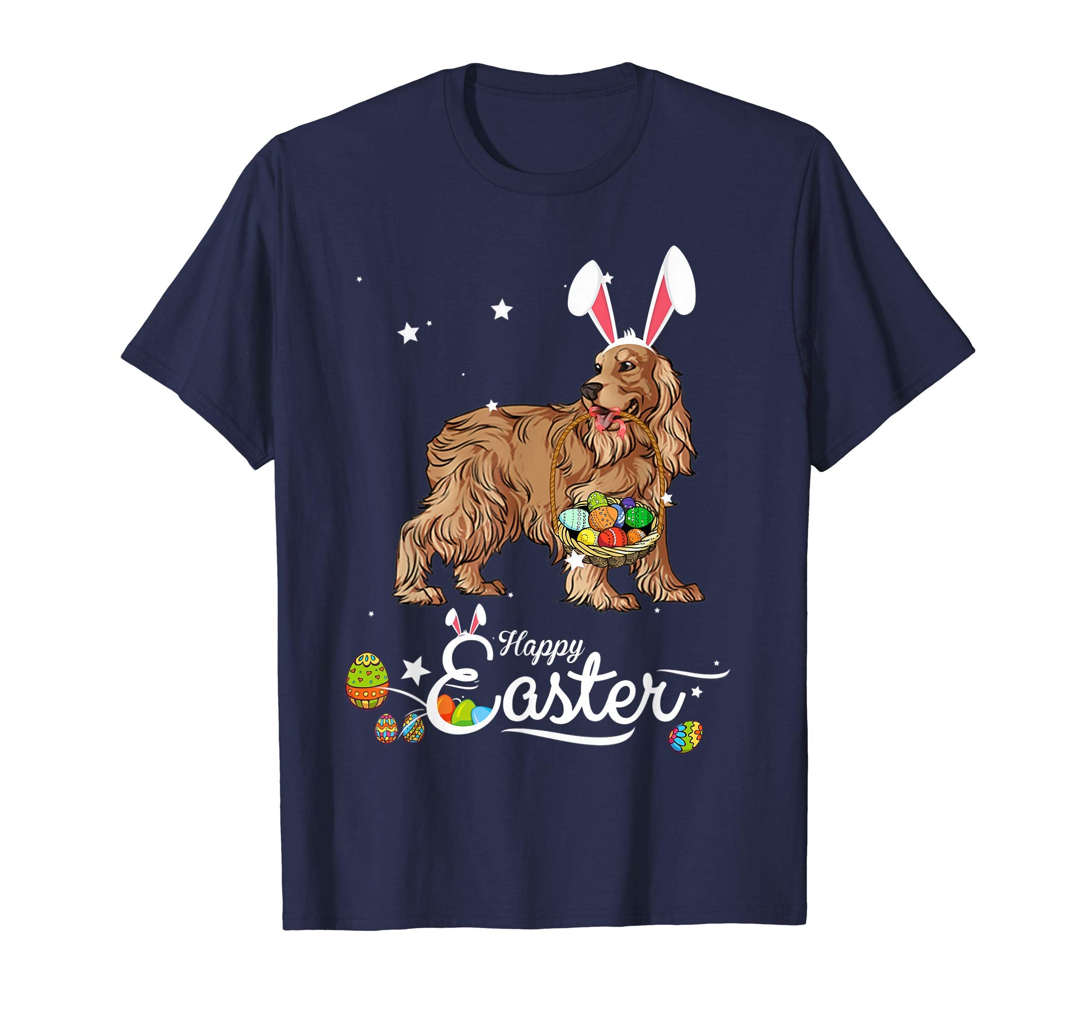 Cocker Spaniel Dog With Bunny Hat Easter Costume T Shirt
