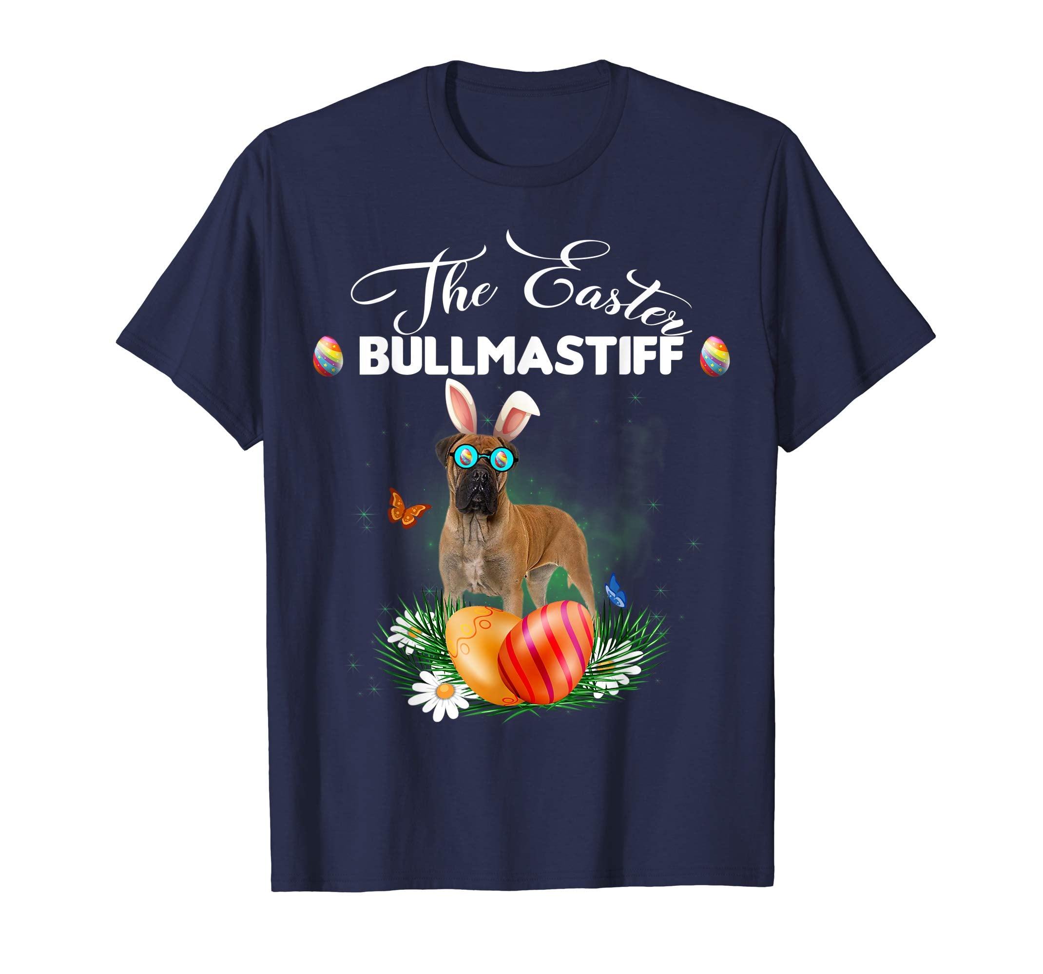 Bullmastiff Bunny Easter Day Dog Gifts T-Shirt