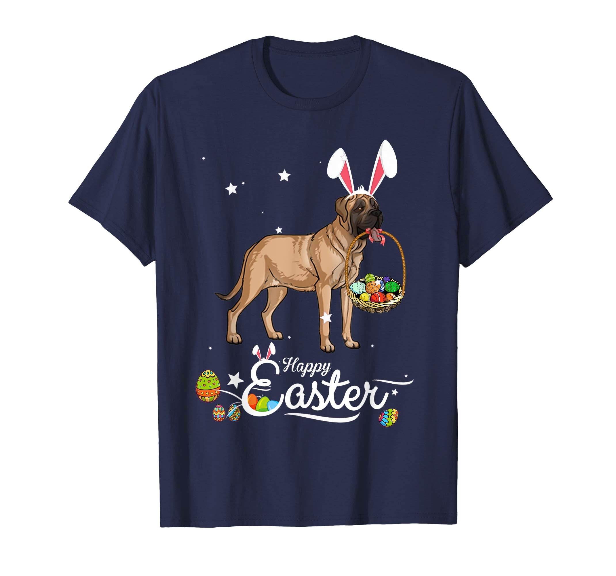 Mastiff Dog With Bunny Hat Easter Costume T Shirt