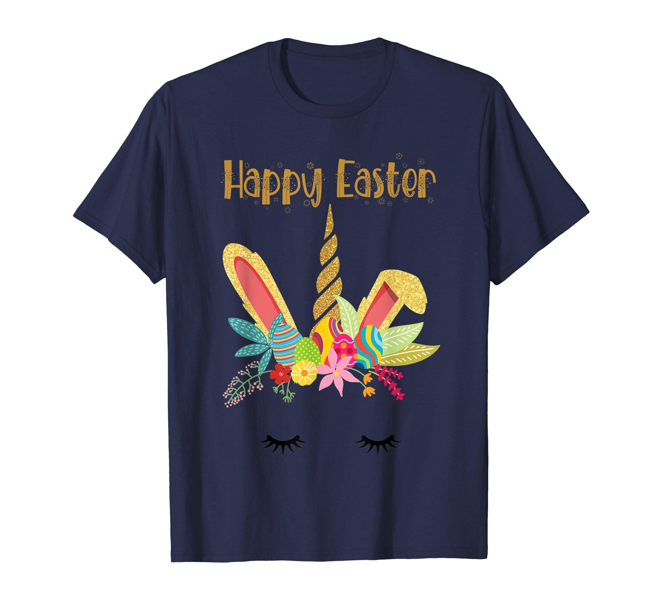 Bunny Unicorn Face Easter Shirts Easter Eggs Gift Birthday