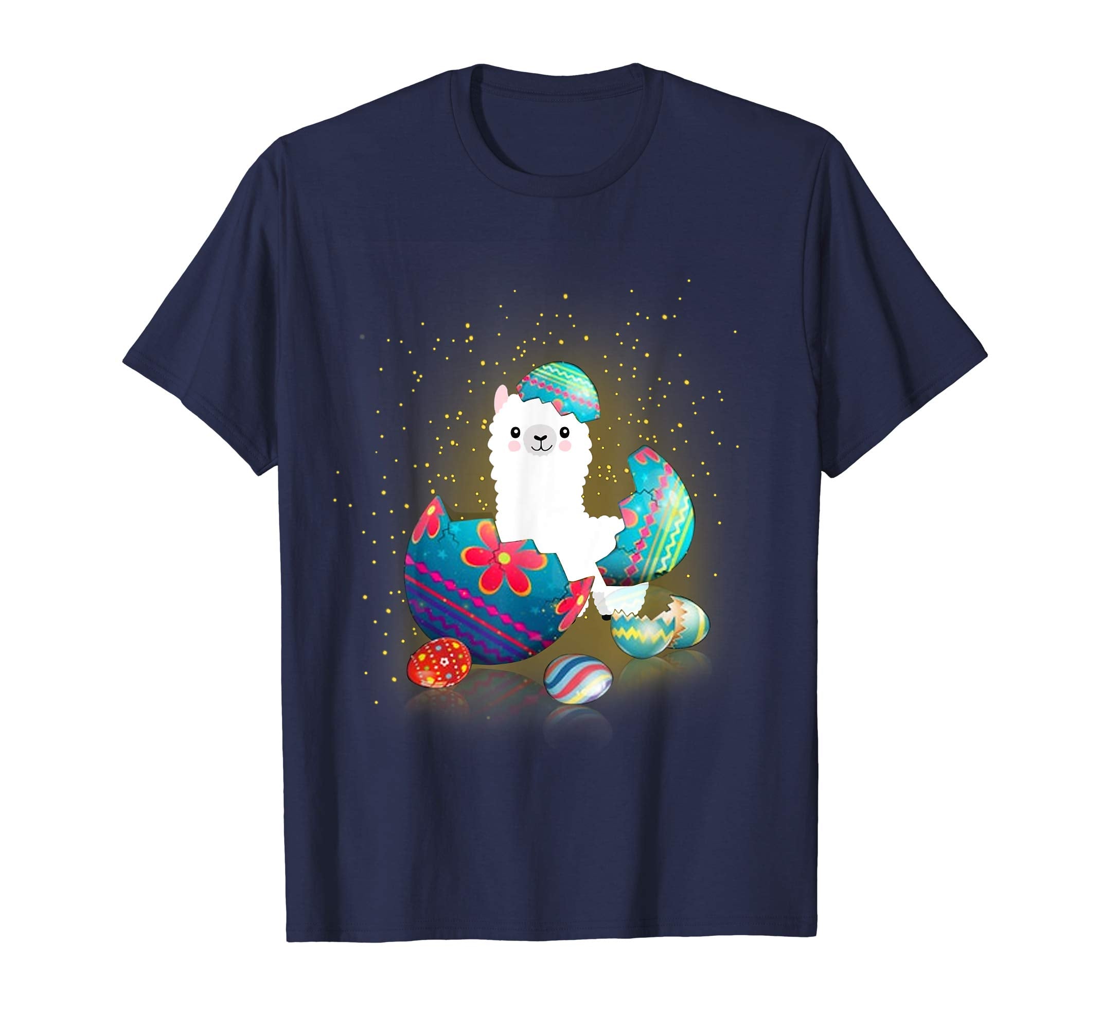 Llama Easter Eggs Funny T-Shirts Happy Easter Bunny Gifts