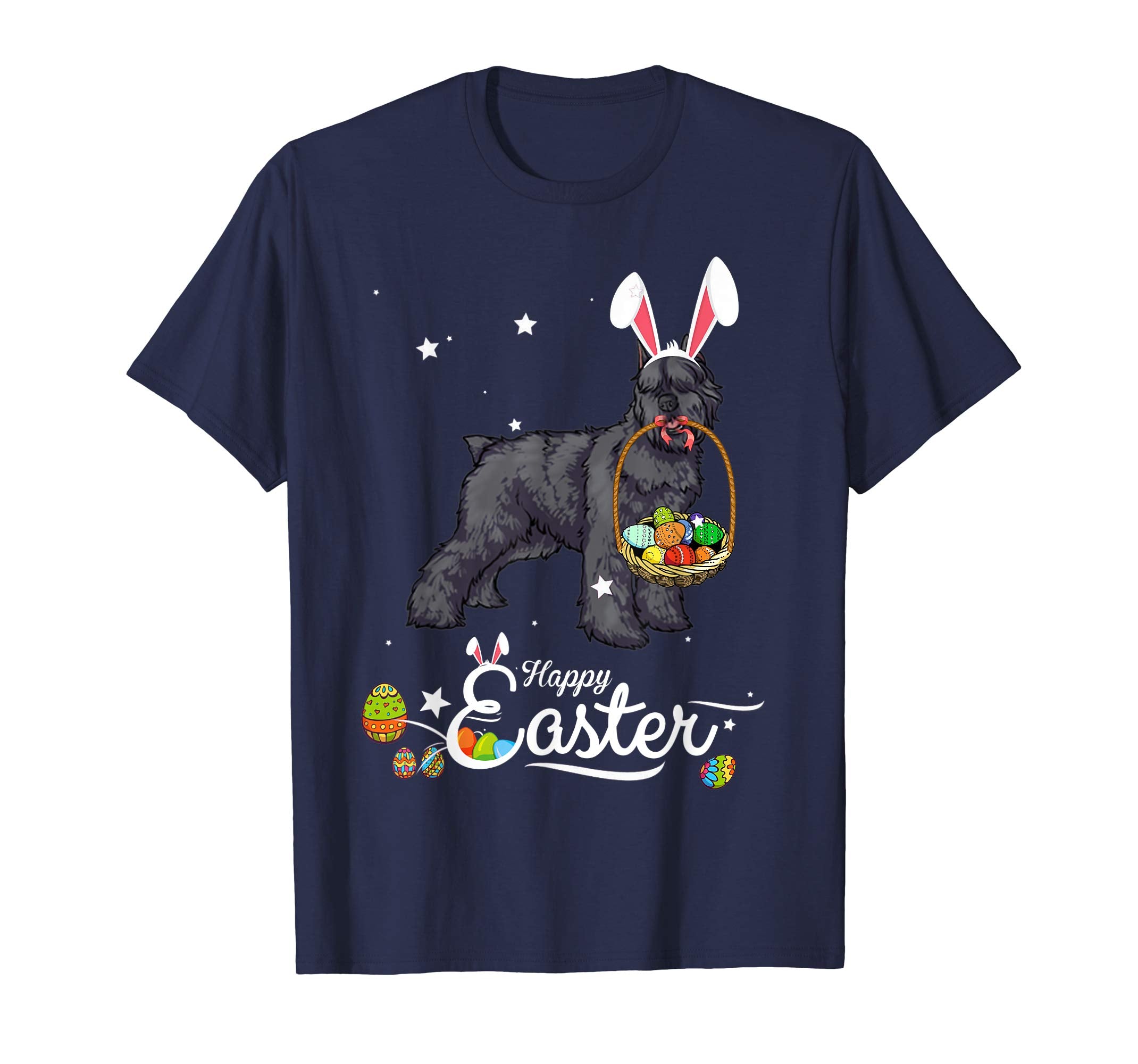 Bouvier Des Flandres Dog With Bunny Hat Easter Costume Shirt
