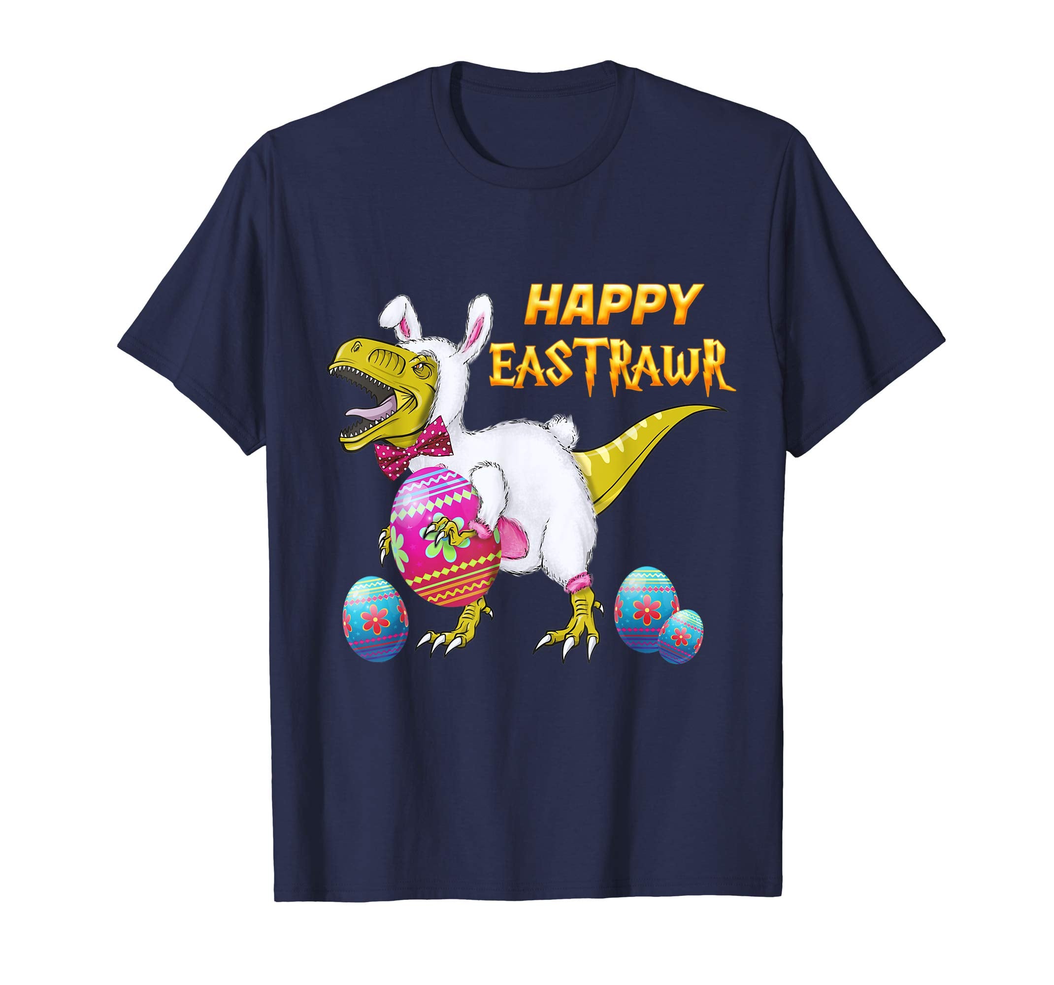 Happy Eastrawr T Rex Dinosaur Easter Bunny Egg Shirt Kids