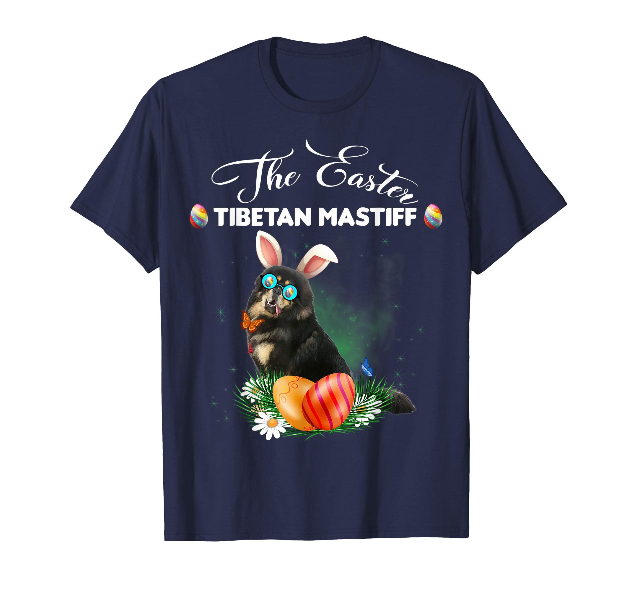 Tibetan Mastiff Bunny Easter Day Dog Gifts T-Shirt